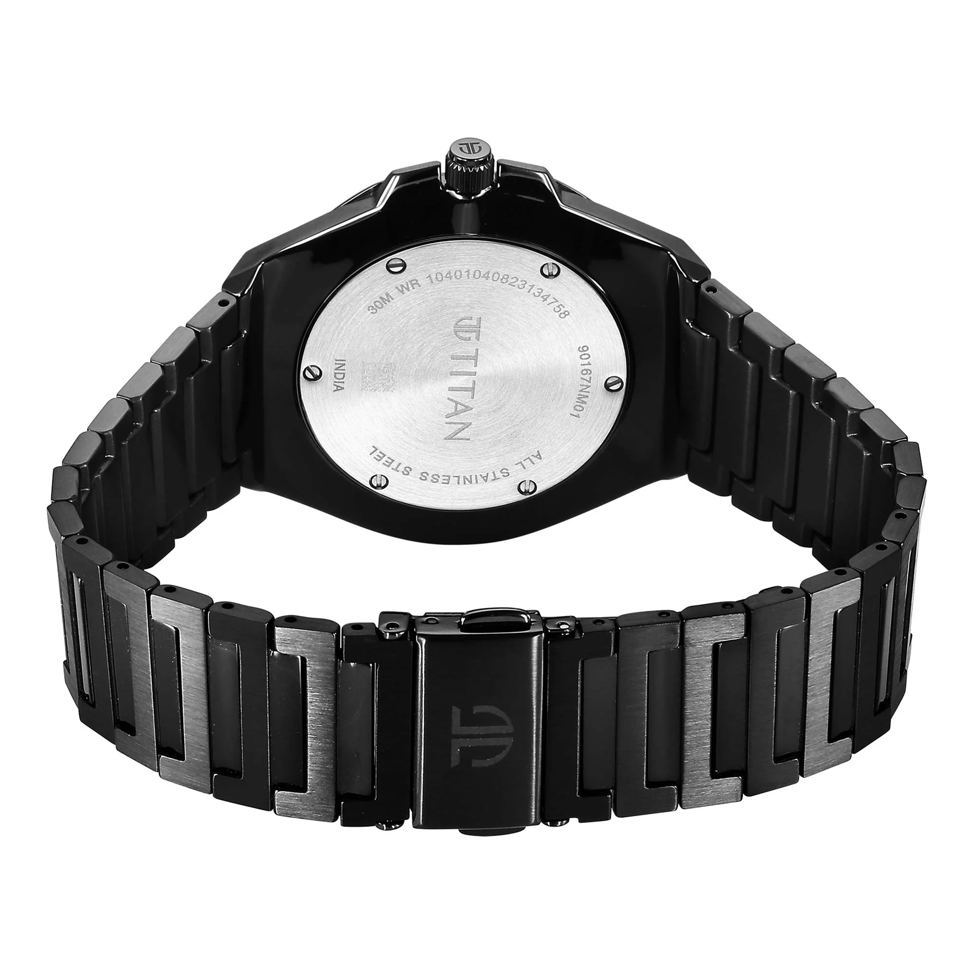 Titan Classique Slim Quartz Analog with Date Black Dial Stainless Steel Strap Watch for Men - Image 7