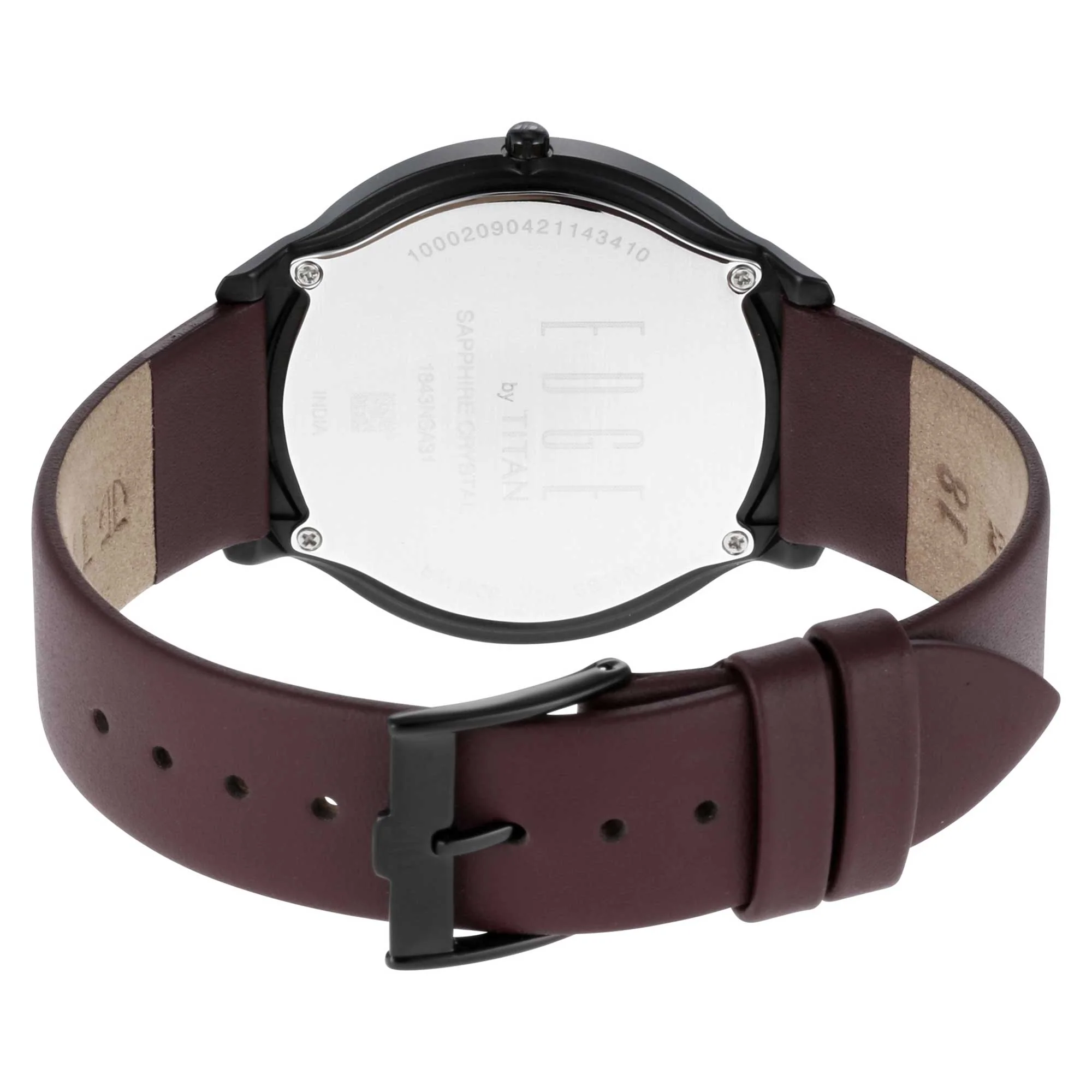 Titan Edge Baseline Black Dial Analog Leather Strap watch for Men - Image 4