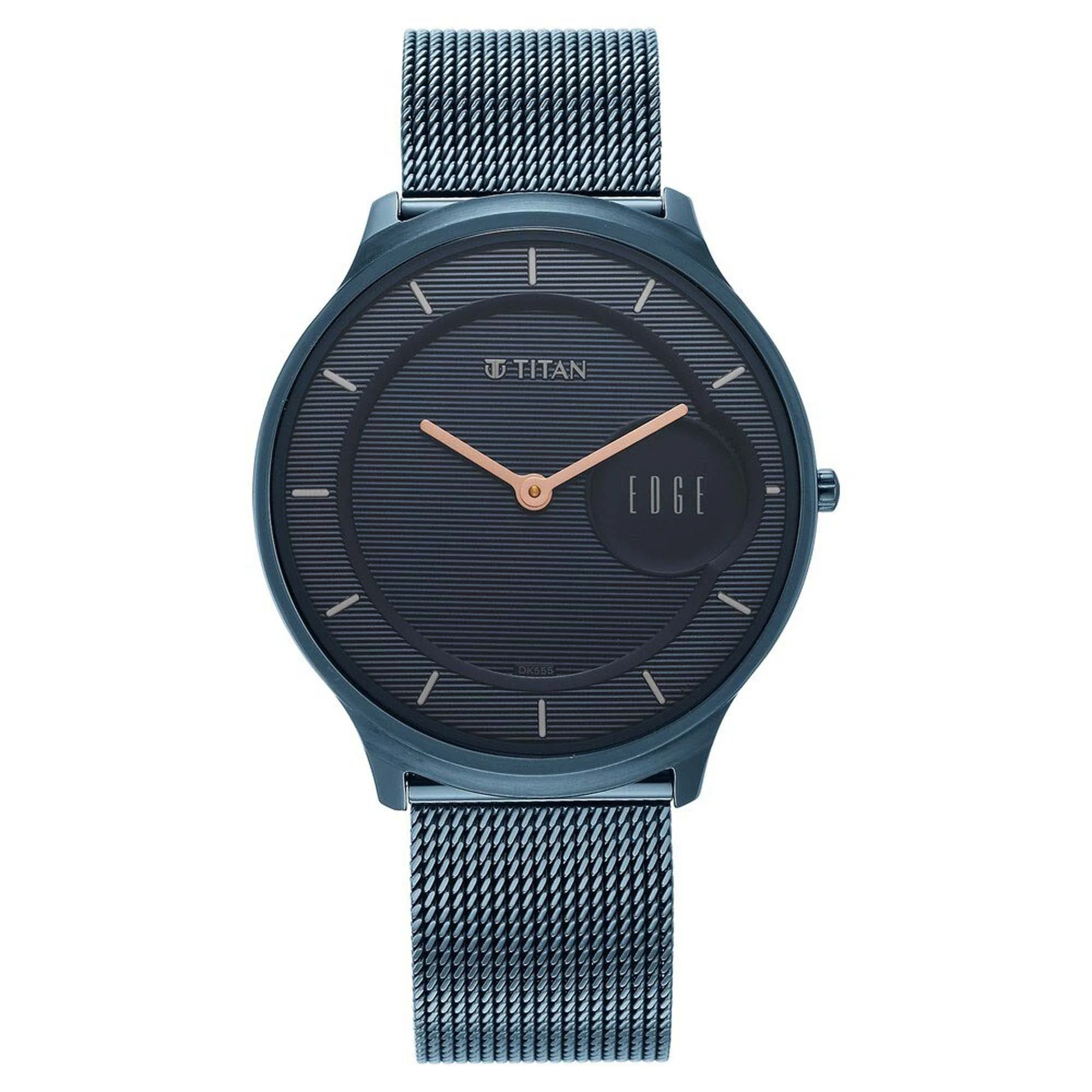 Titan Edge Baseline Blue Dial Analog Stainless Steel Strap watch for Men - Image 2