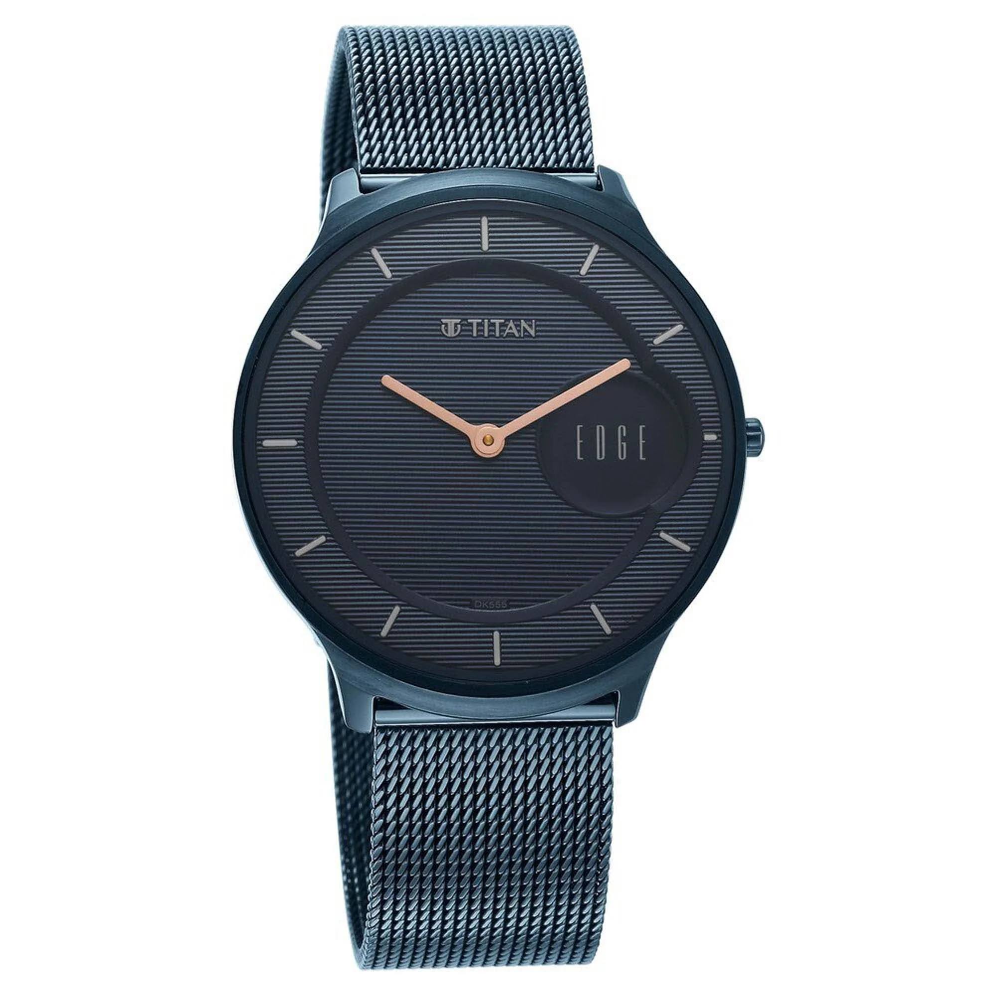 Titan Edge Baseline Blue Dial Analog Stainless Steel Strap watch for Men - Image 3