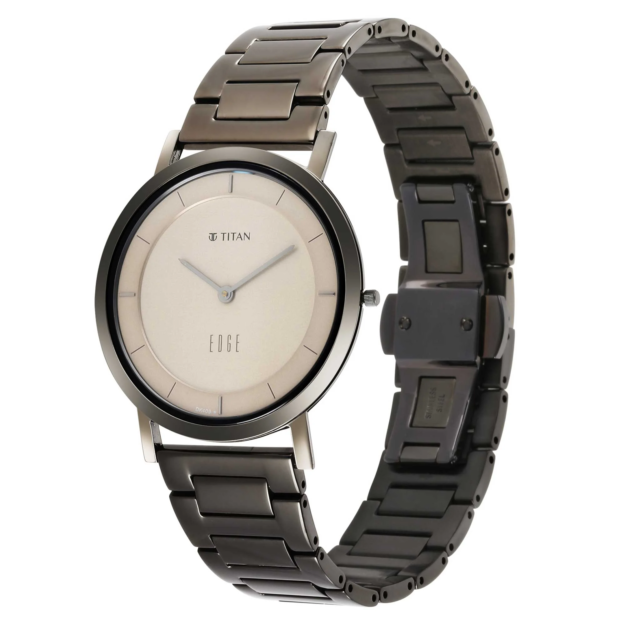 Titan Edge Beige Dial Analog Stainless Steel Strap watch for Men - Image 2