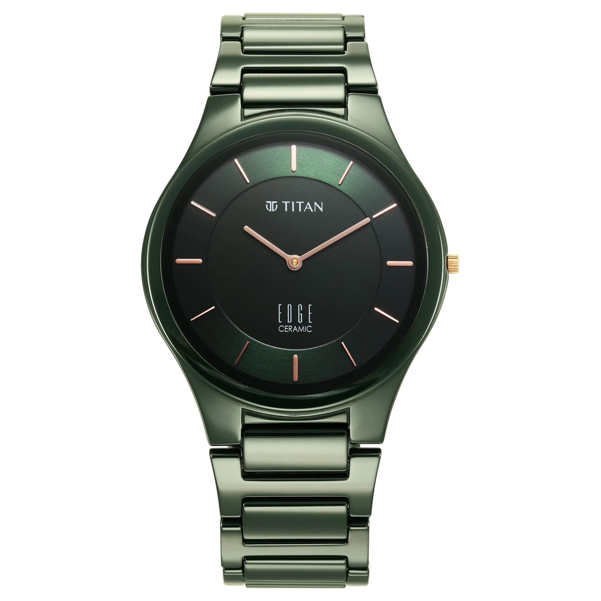 Titan Edge Ceramic Green Dial Analog Ceramic Strap watch for Men - Image 2