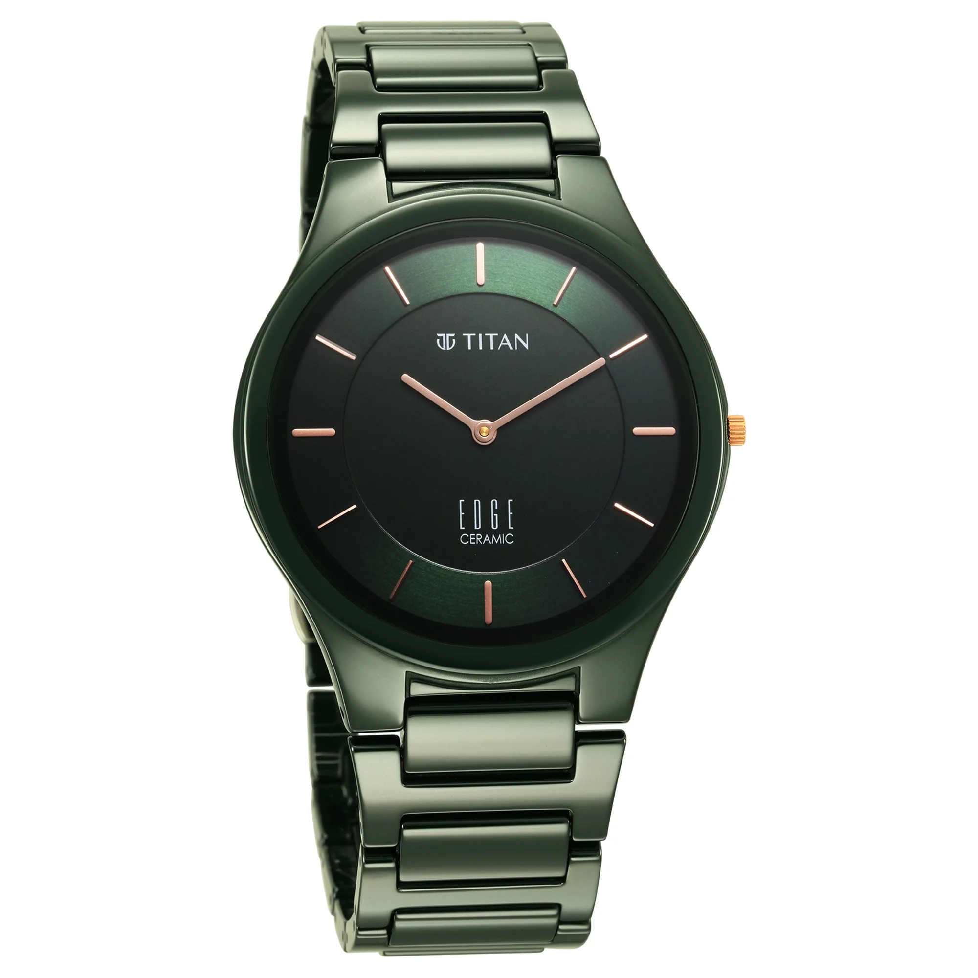 Titan Edge Ceramic Green Dial Analog Ceramic Strap watch for Men - Image 3