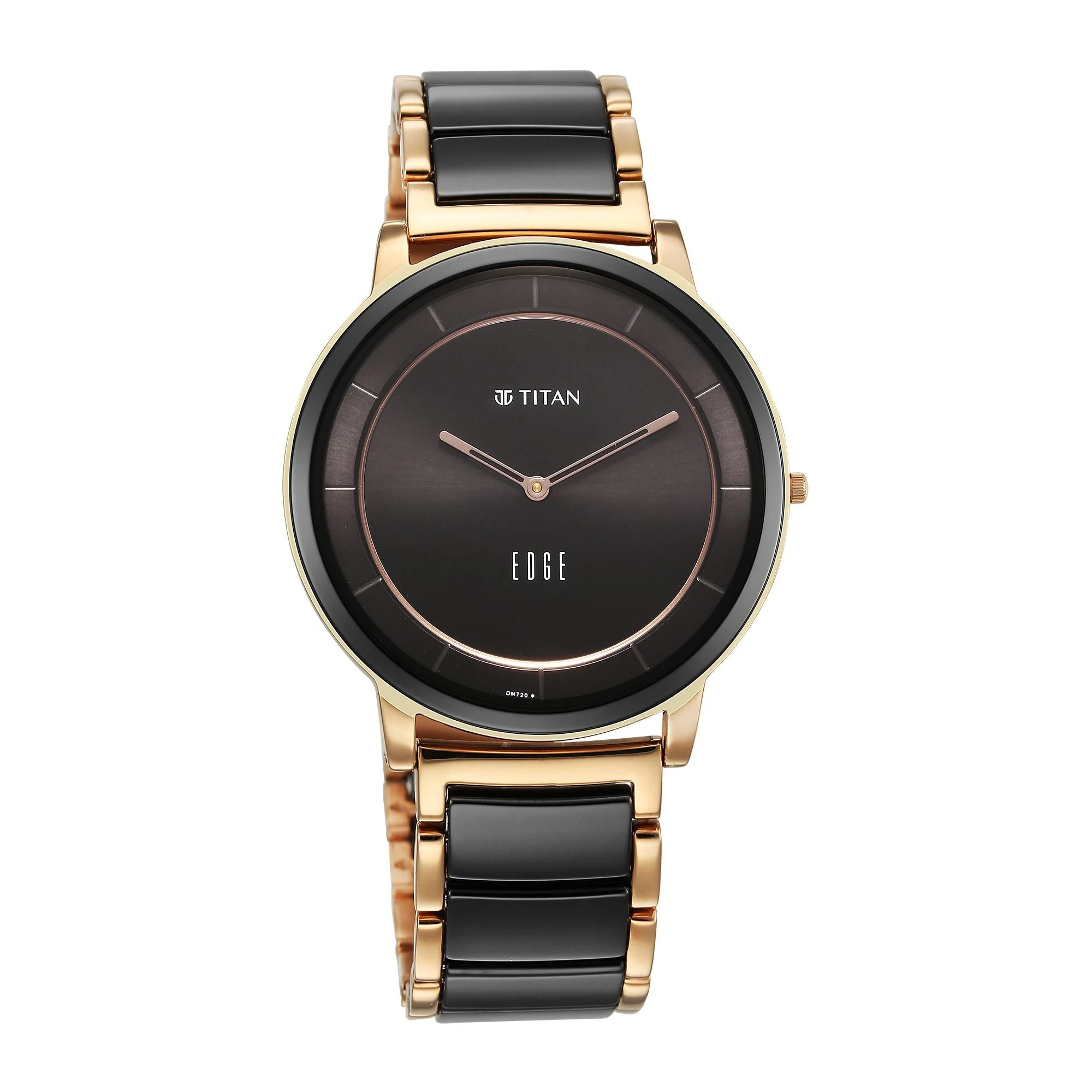 Titan Edge Fusion Quartz Analog Black Dial Black Steel & Ceramic Strap Watch for Men - Image 3