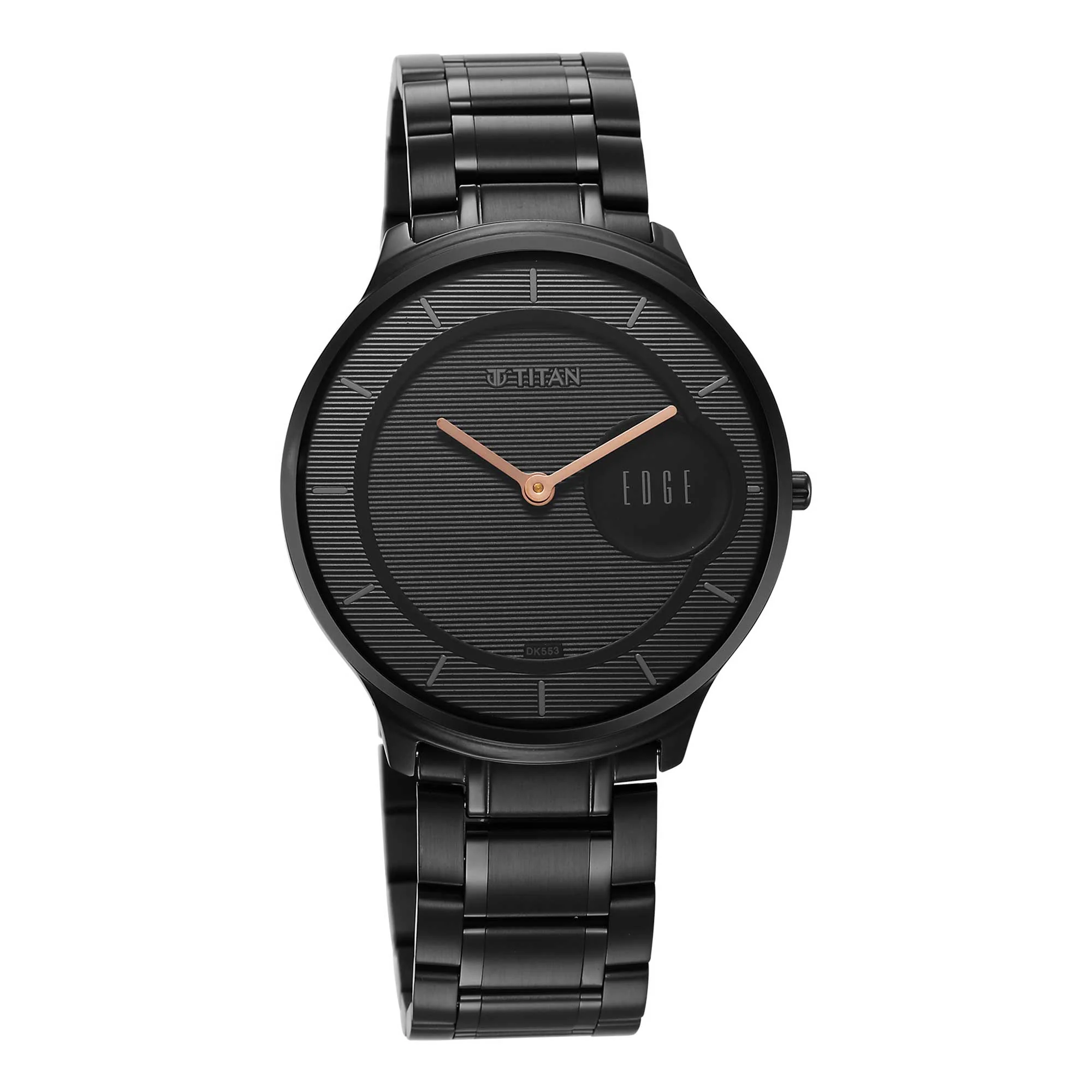 Titan Edge Metal Black Dial Analog Stainless Steel Strap watch for Men - Image 3