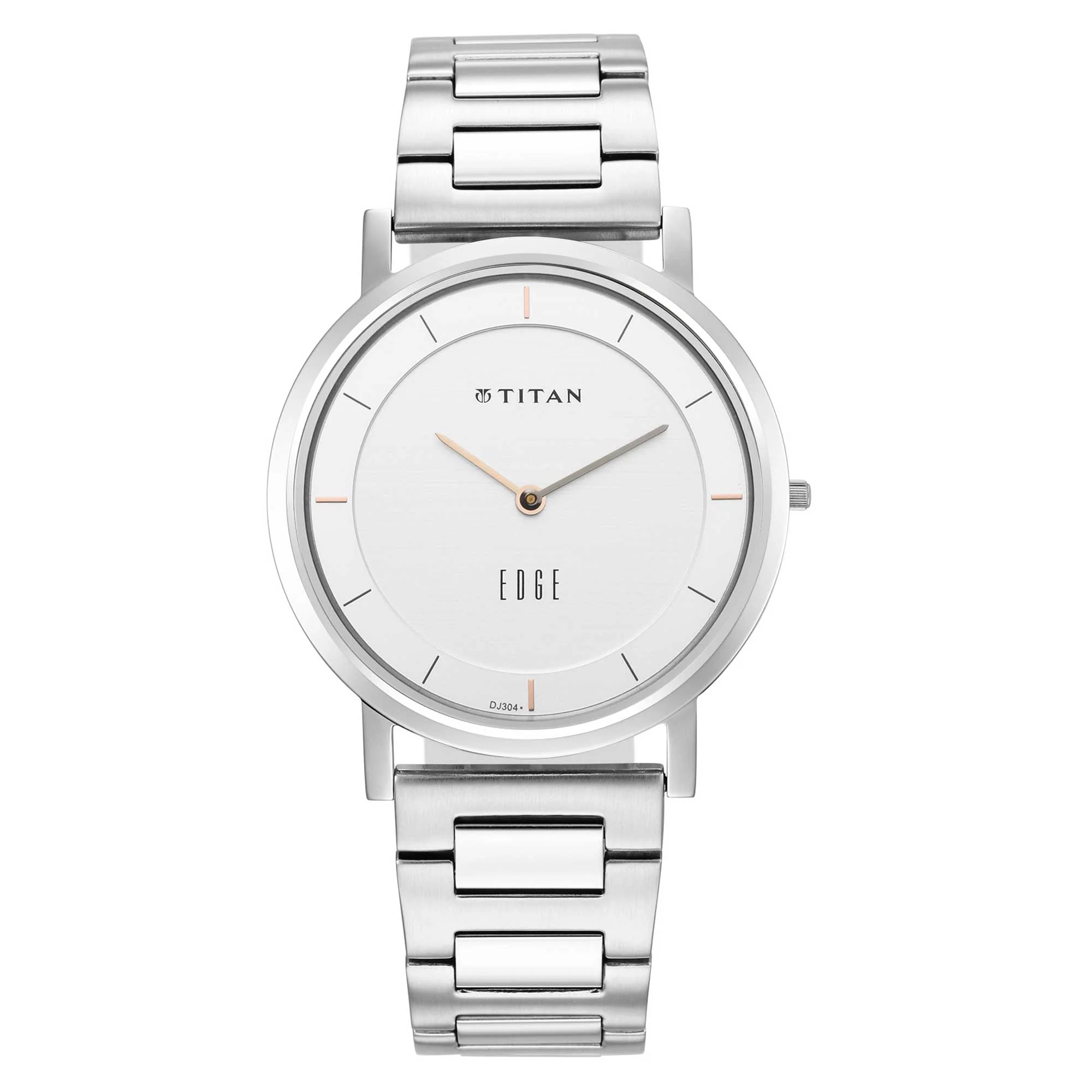 Titan Edge Silver White Dial Analog Stainless Steel Strap watch for Men - Image 2