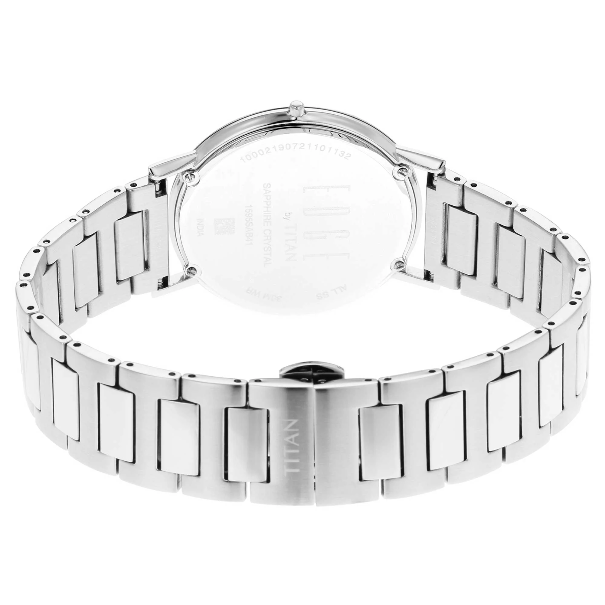 Titan Edge Silver White Dial Analog Stainless Steel Strap watch for Men - Image 5