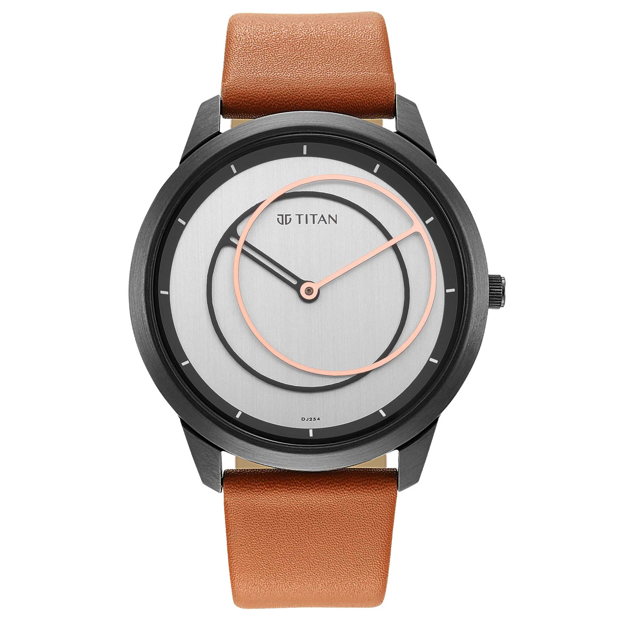 Titan Geometrix Silver Dial Analog Leather Strap watch for Men - Image 2