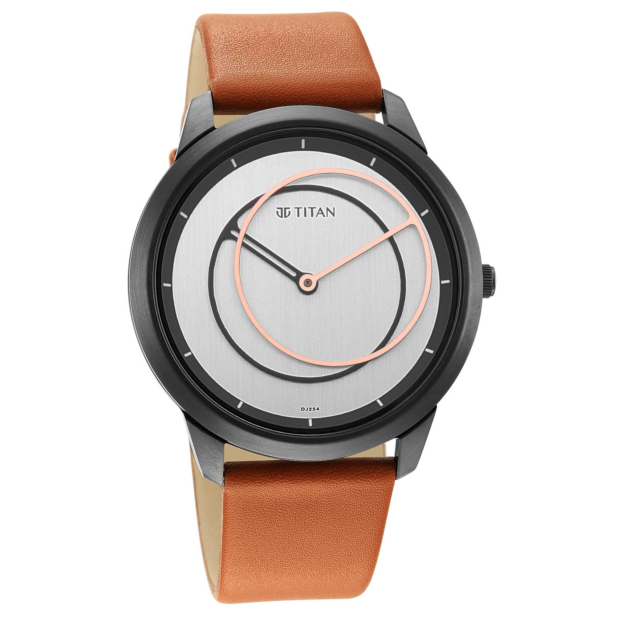 Titan Geometrix Silver Dial Analog Leather Strap watch for Men - Image 3