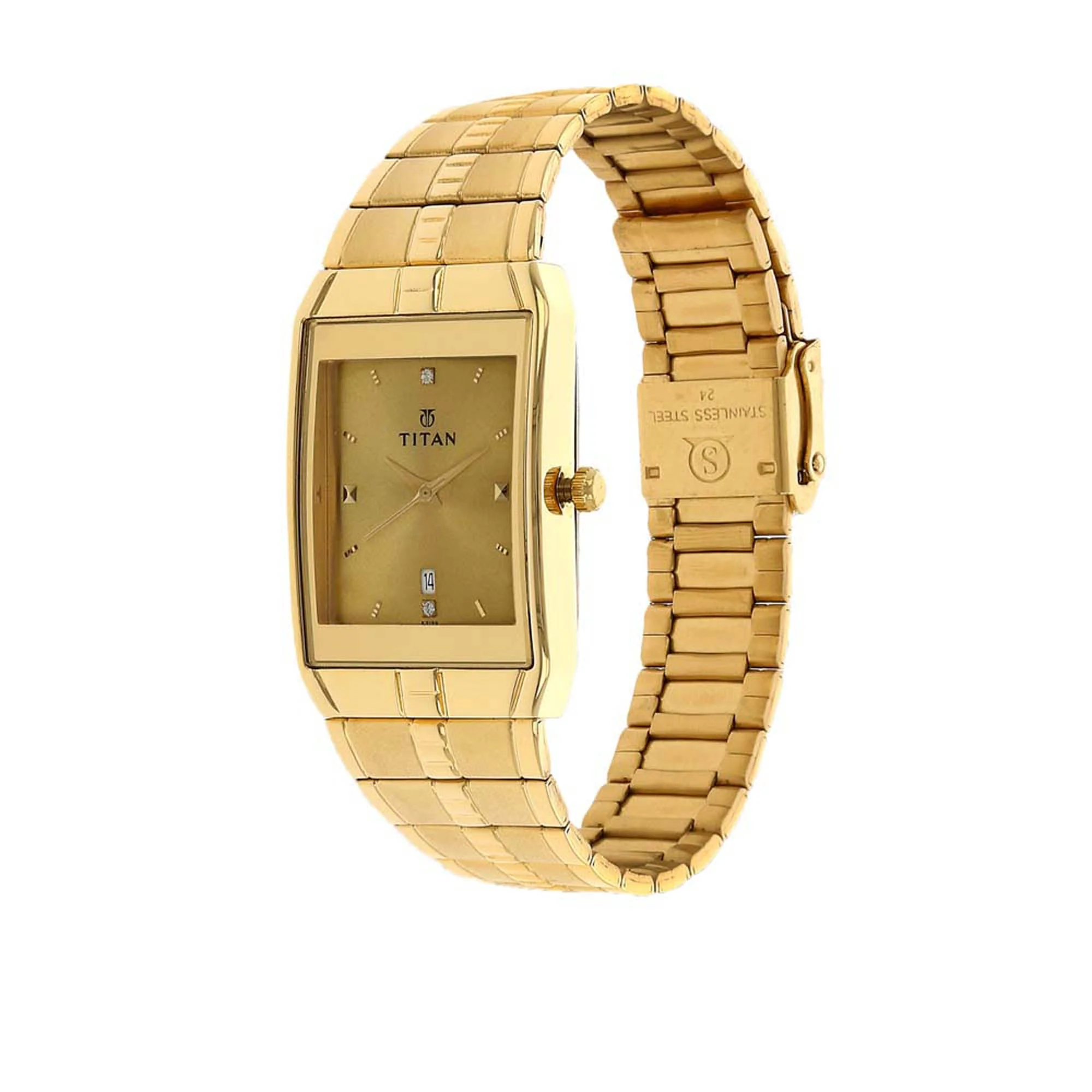 Titan Golden Dial Analog with DateMetal Strap watch for Men - Image 2