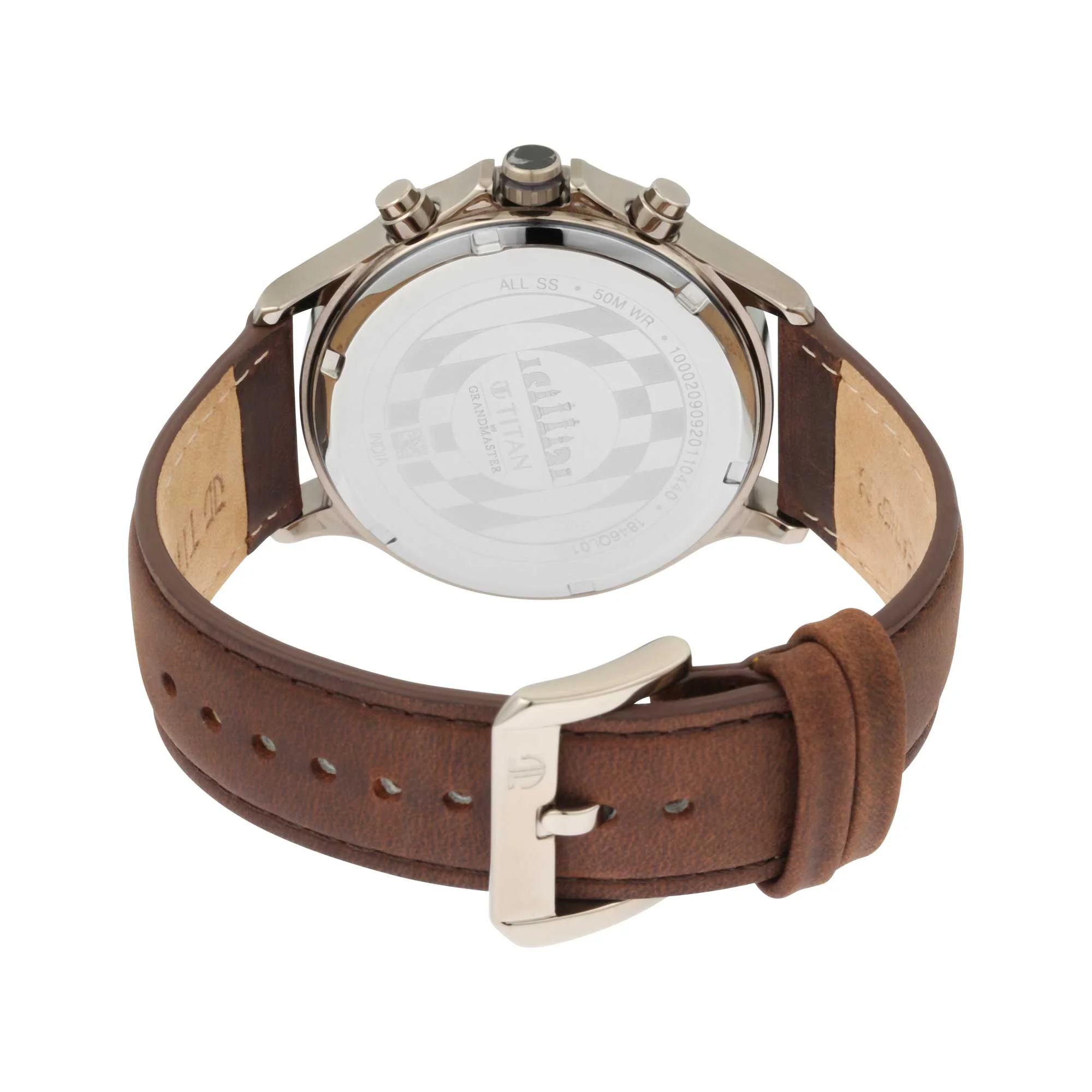 Titan Grandmaster Brown Dial Multi Leather Strap watch for Men - Image 6