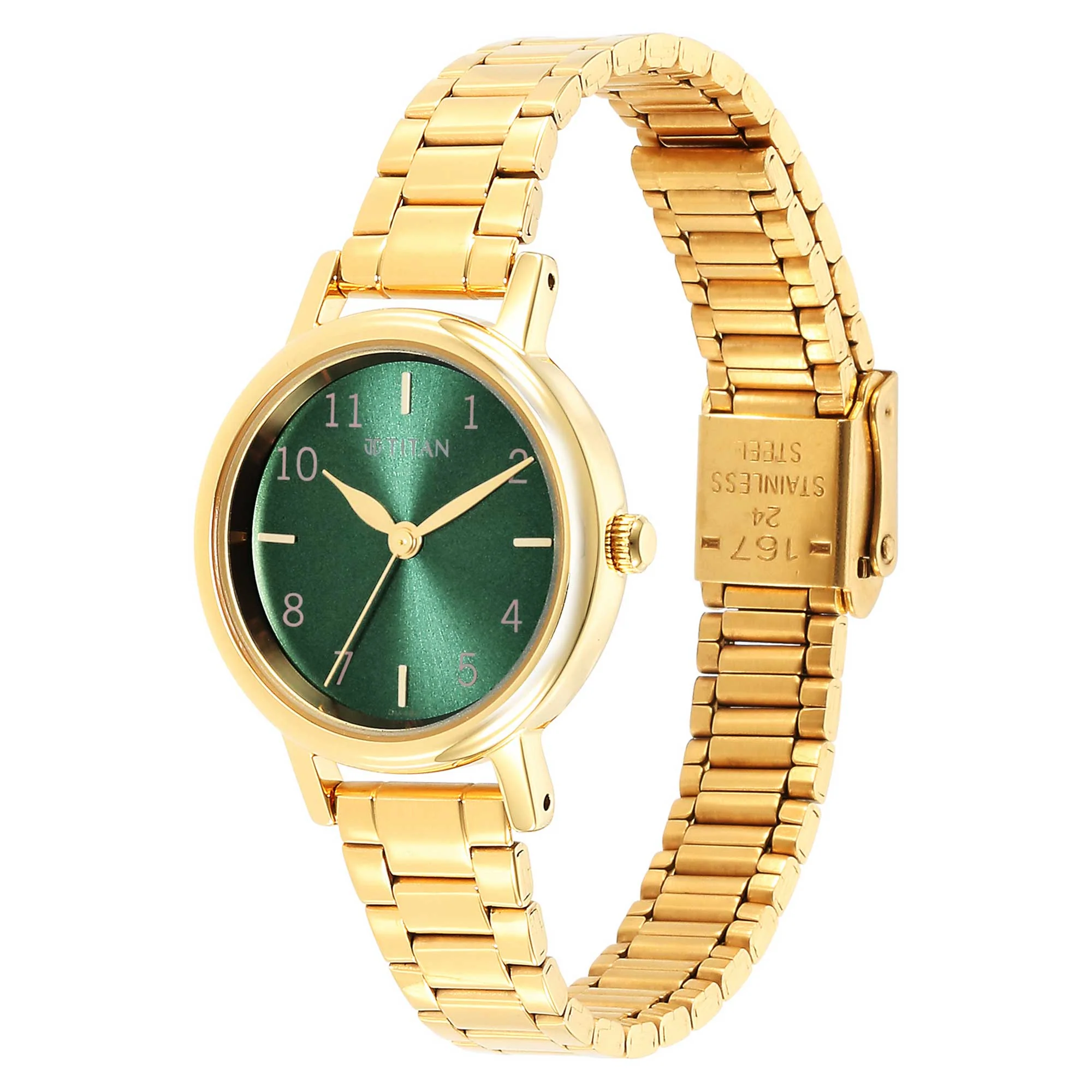 Titan Karishma Green Dial Analog Stainless Steel Strap watch for Women - Image 4