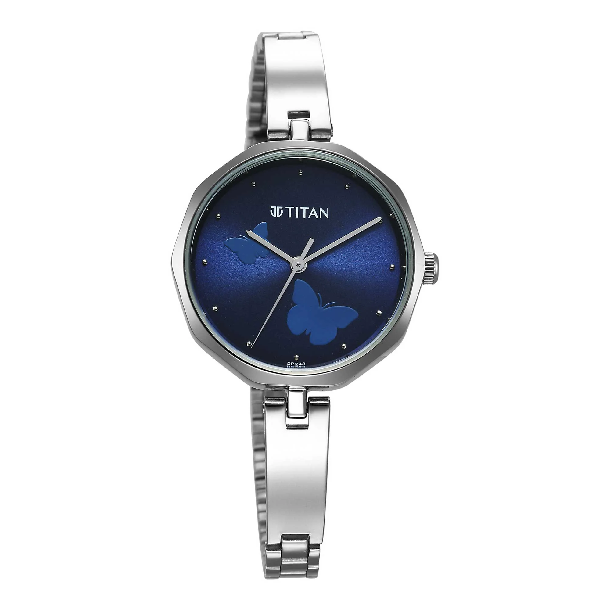 Titan Karishma Quartz Analog Blue Dial Stainless Steel Strap Watch for Women - Image 3