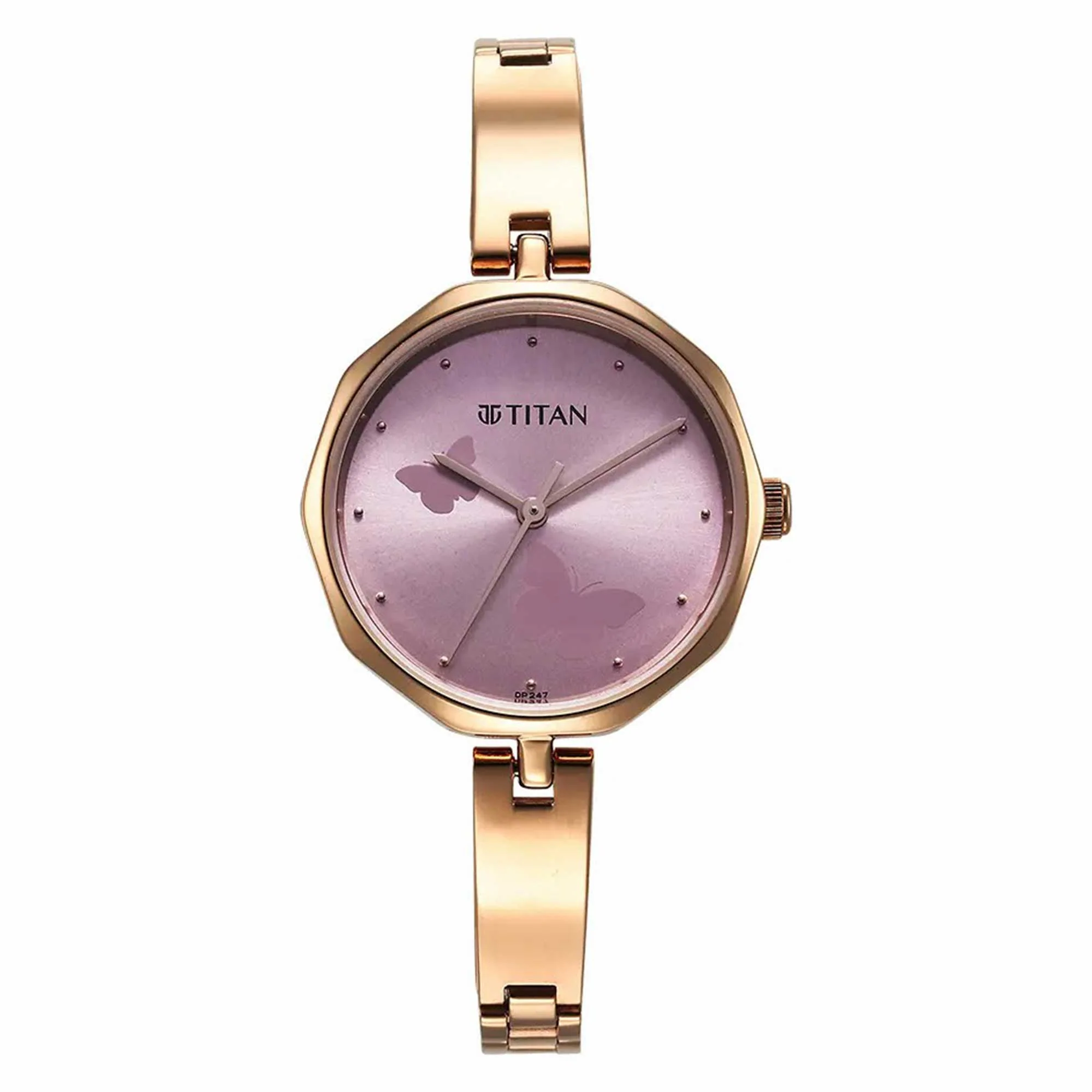 Titan Karishma Quartz Analog Pink Dial Stainless Steel Strap Watch for Women - Image 2
