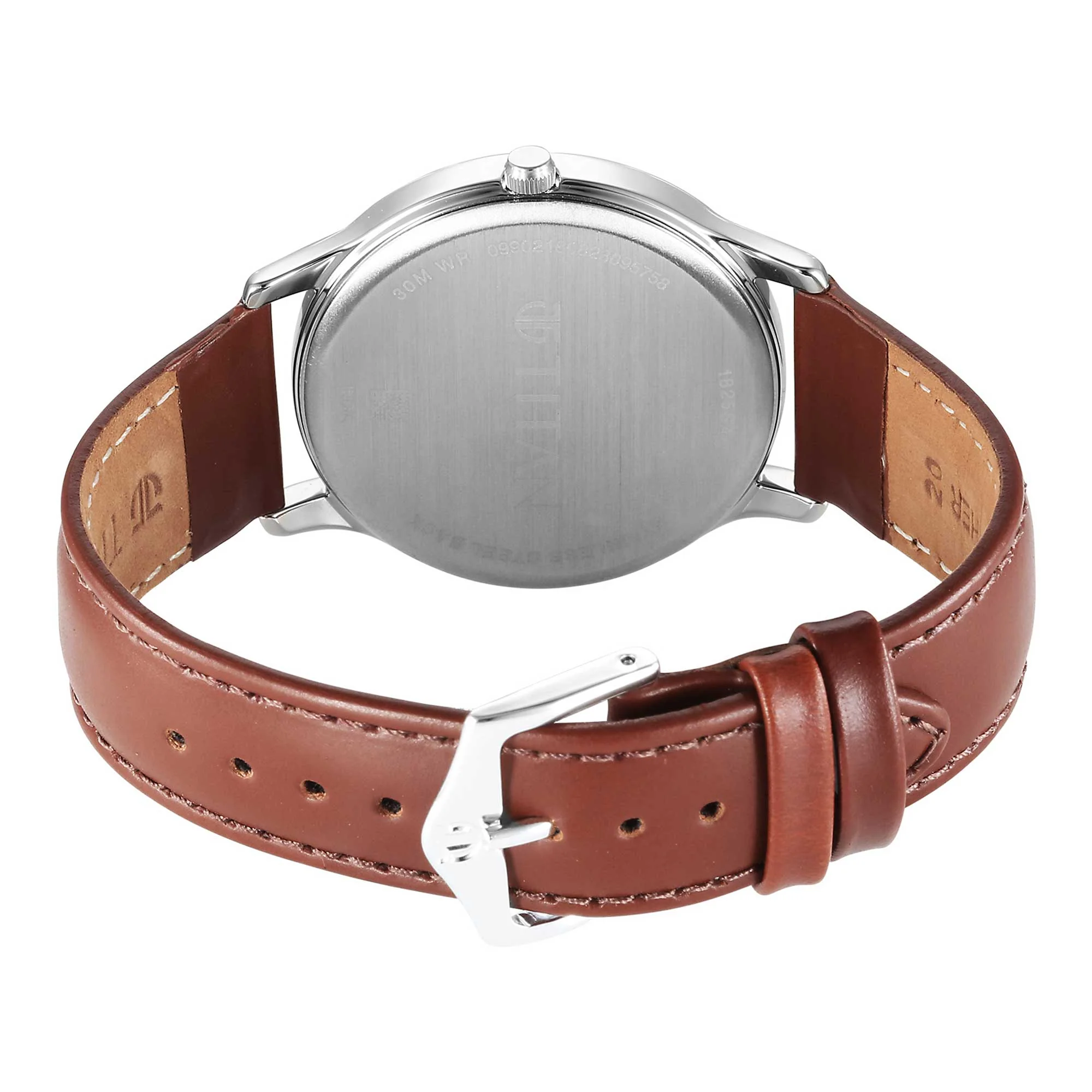 Titan Karishma Quartz Analog Silver Dial Leather Strap Watch for Men - Image 6