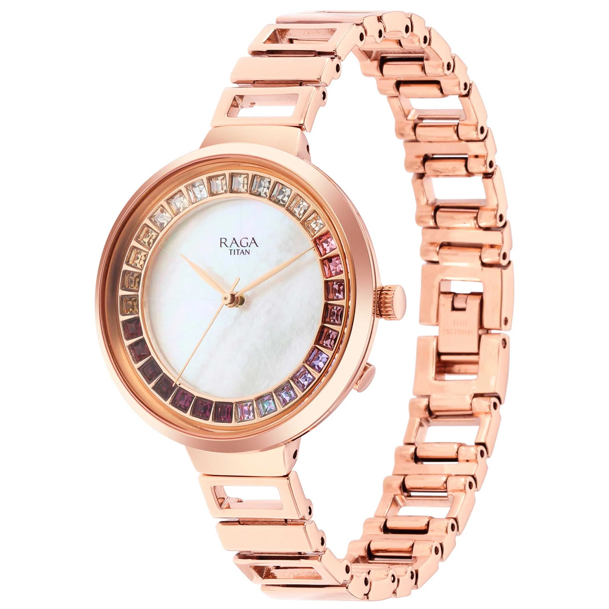 Titan Love All Mother Of Pearl Dial Women Watch With Metal Strap - Image 2