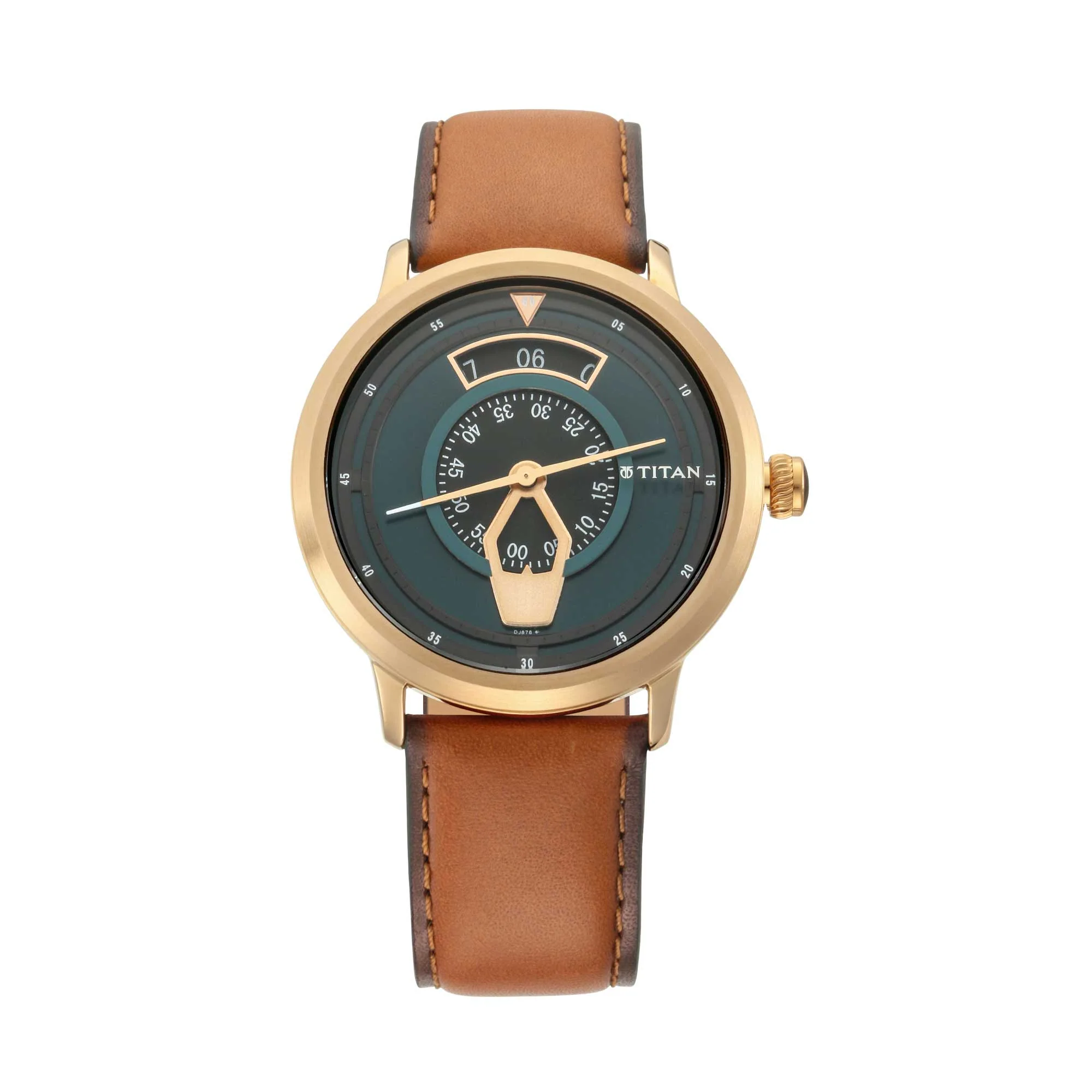Titan Maritime Green Dial Analog Leather Strap watch for Men - Image 2