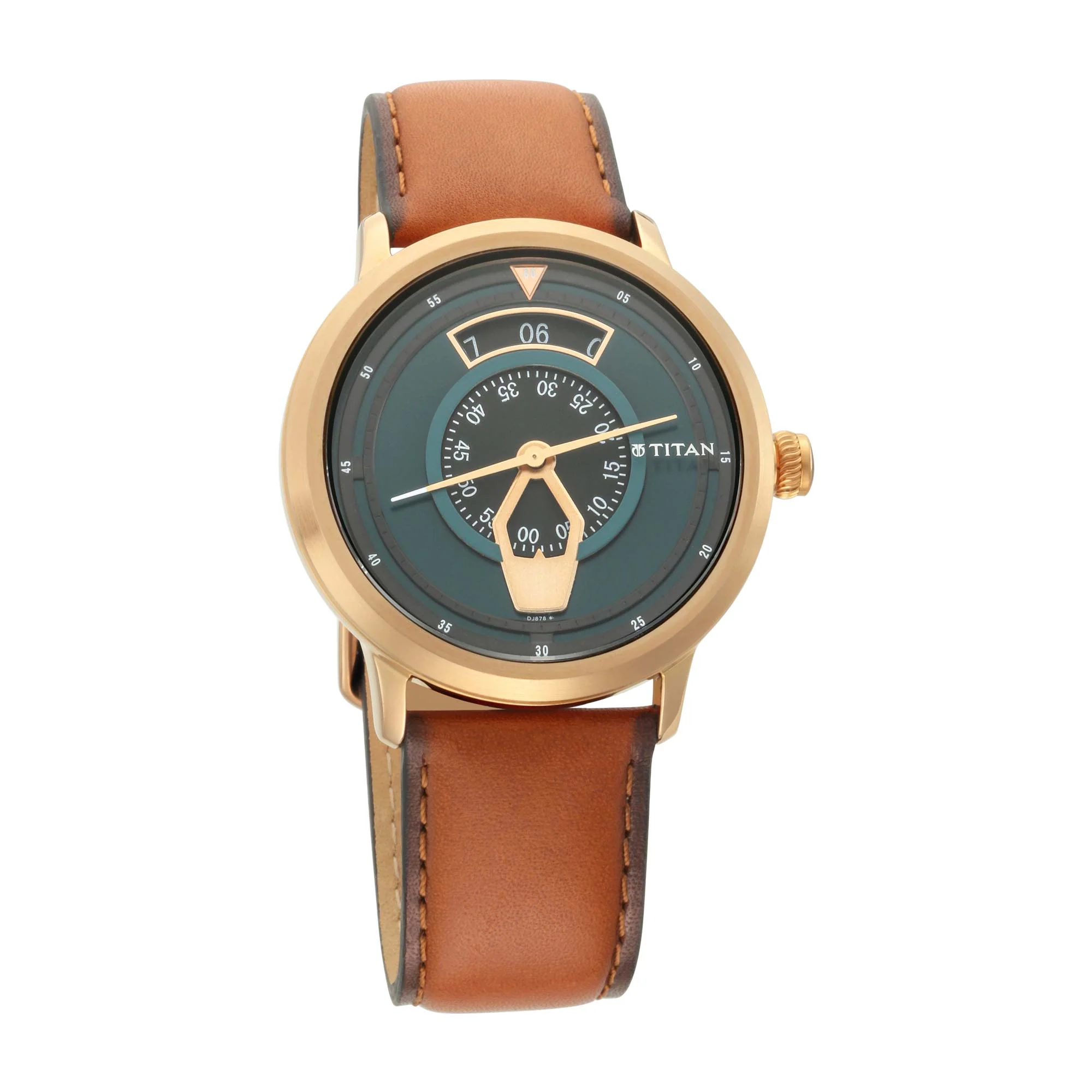 Titan Maritime Green Dial Analog Leather Strap watch for Men - Image 3