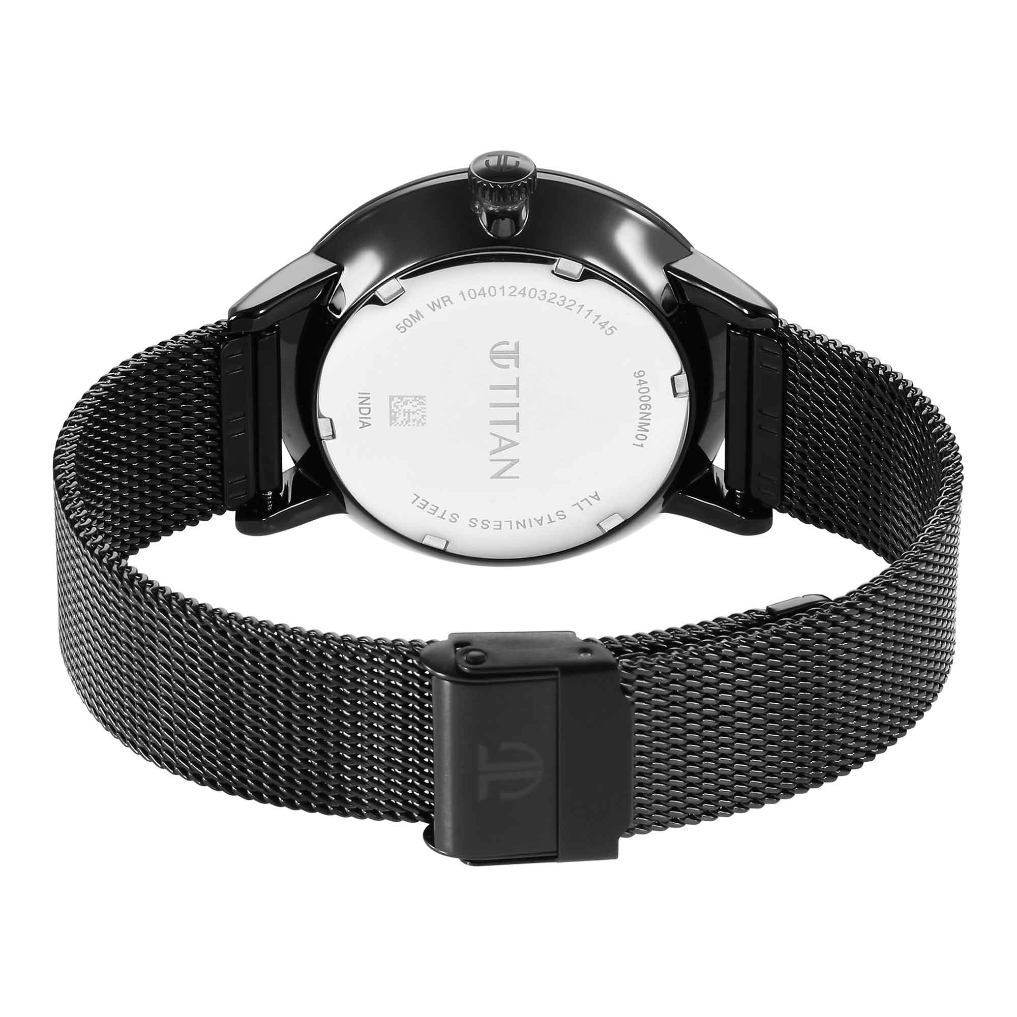 Titan Modern Classics Black Dial Multi Stainless Steel Strap watch for Men - Image 6