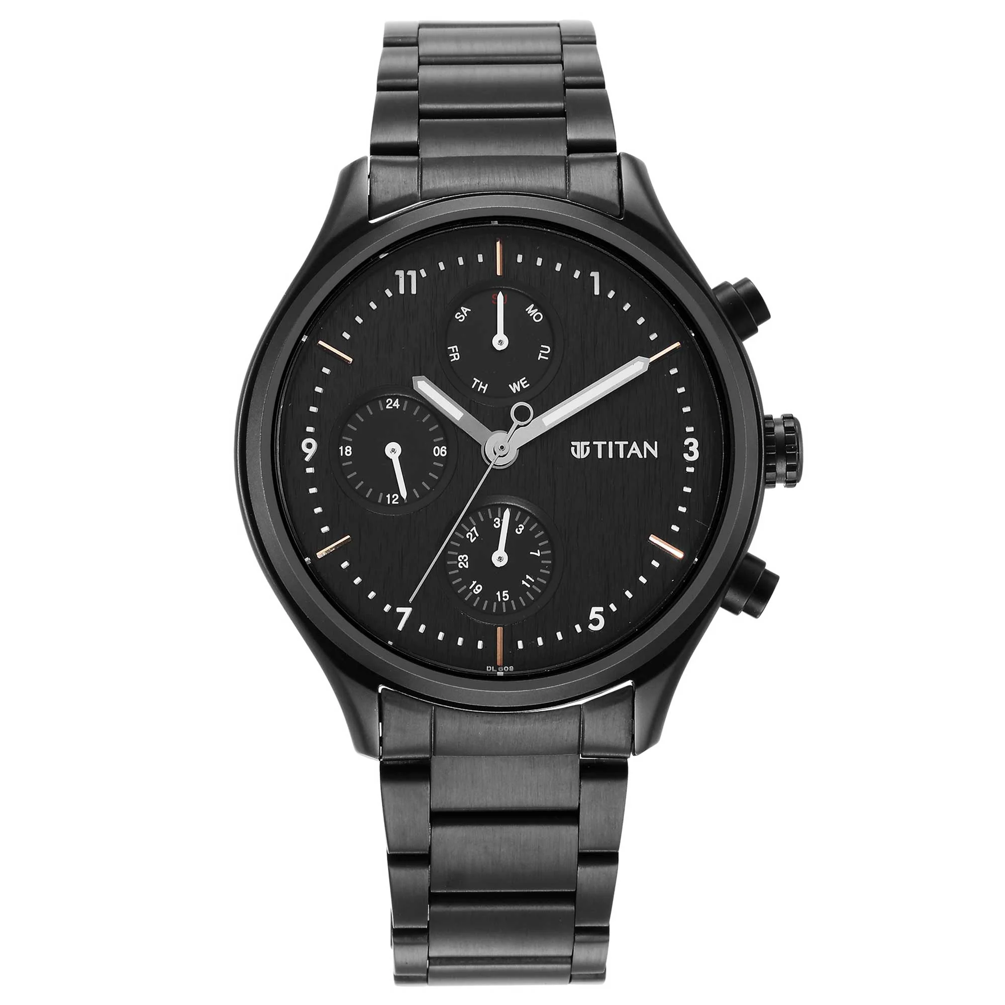 Titan Neo Black Dial Multi Stainless Steel Strap watch for Men - Image 2