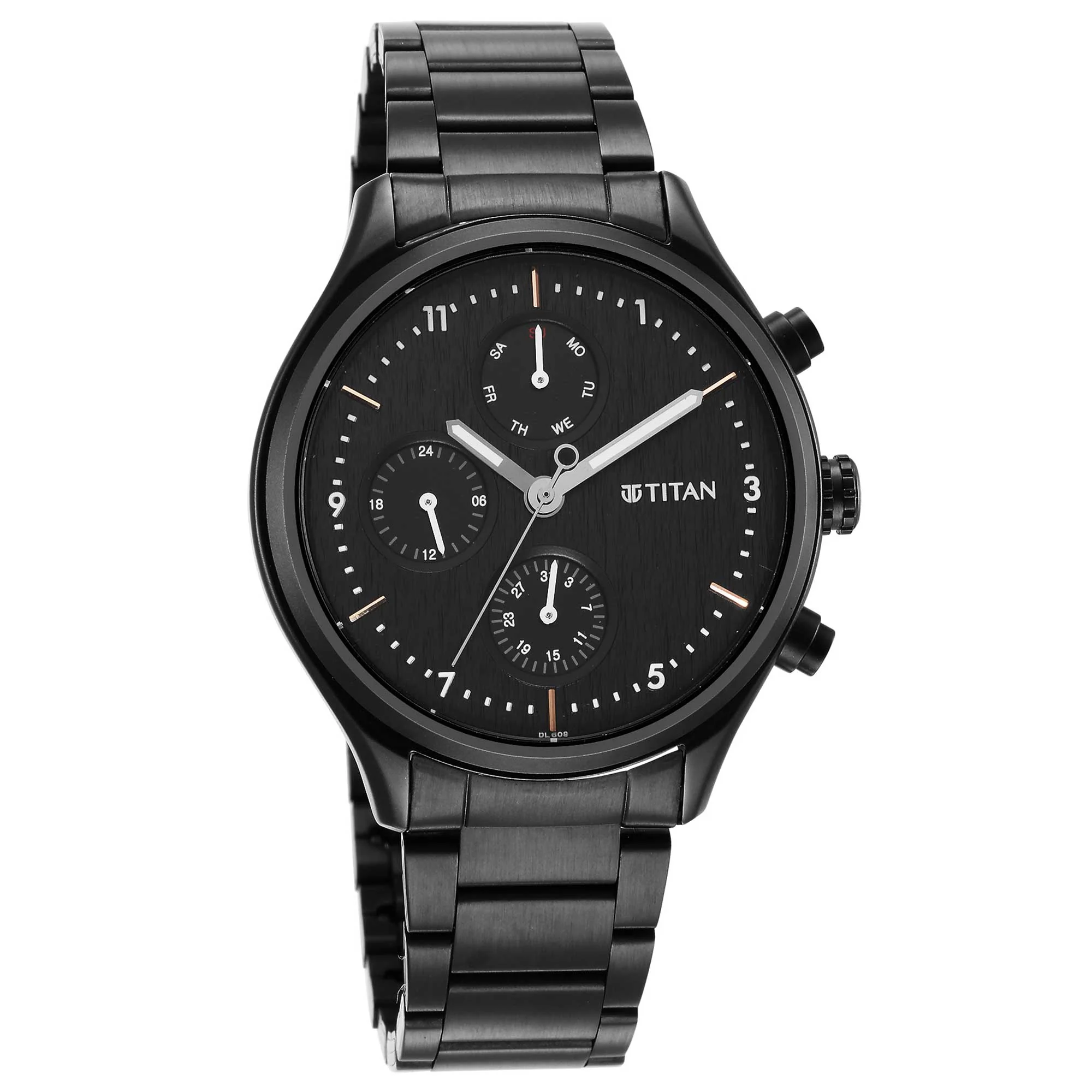 Titan Neo Black Dial Multi Stainless Steel Strap watch for Men - Image 3