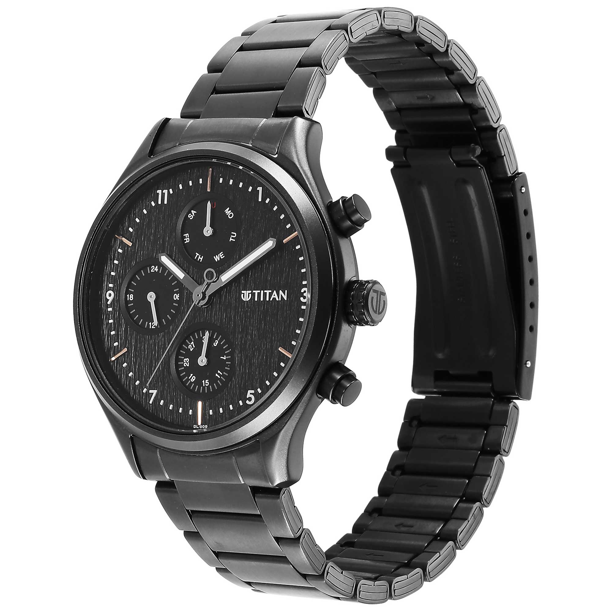 Titan Neo Black Dial Multi Stainless Steel Strap watch for Men - Image 4