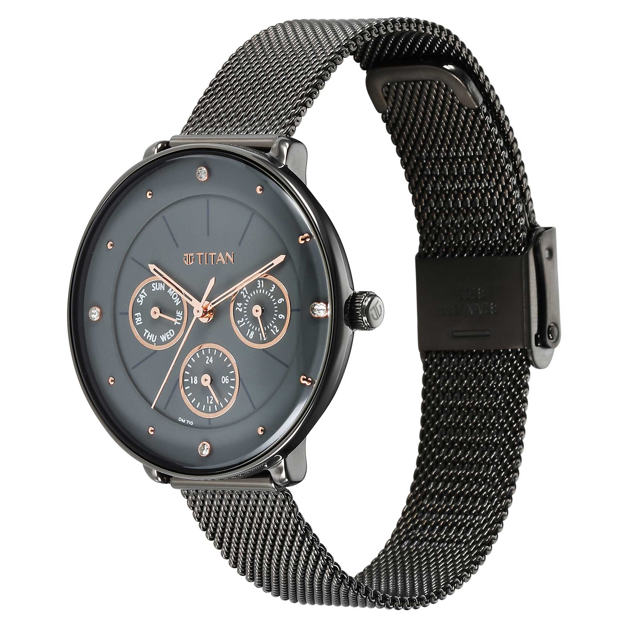 Titan Neo Grey Dial Analog Stainless Steel Strap watch for Women - Image 4