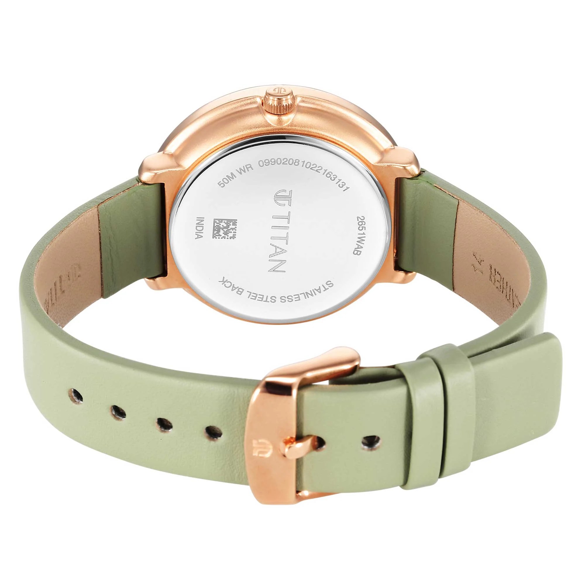 Titan Neo White Dial Analog Leather Strap Watch for Women - Image 6