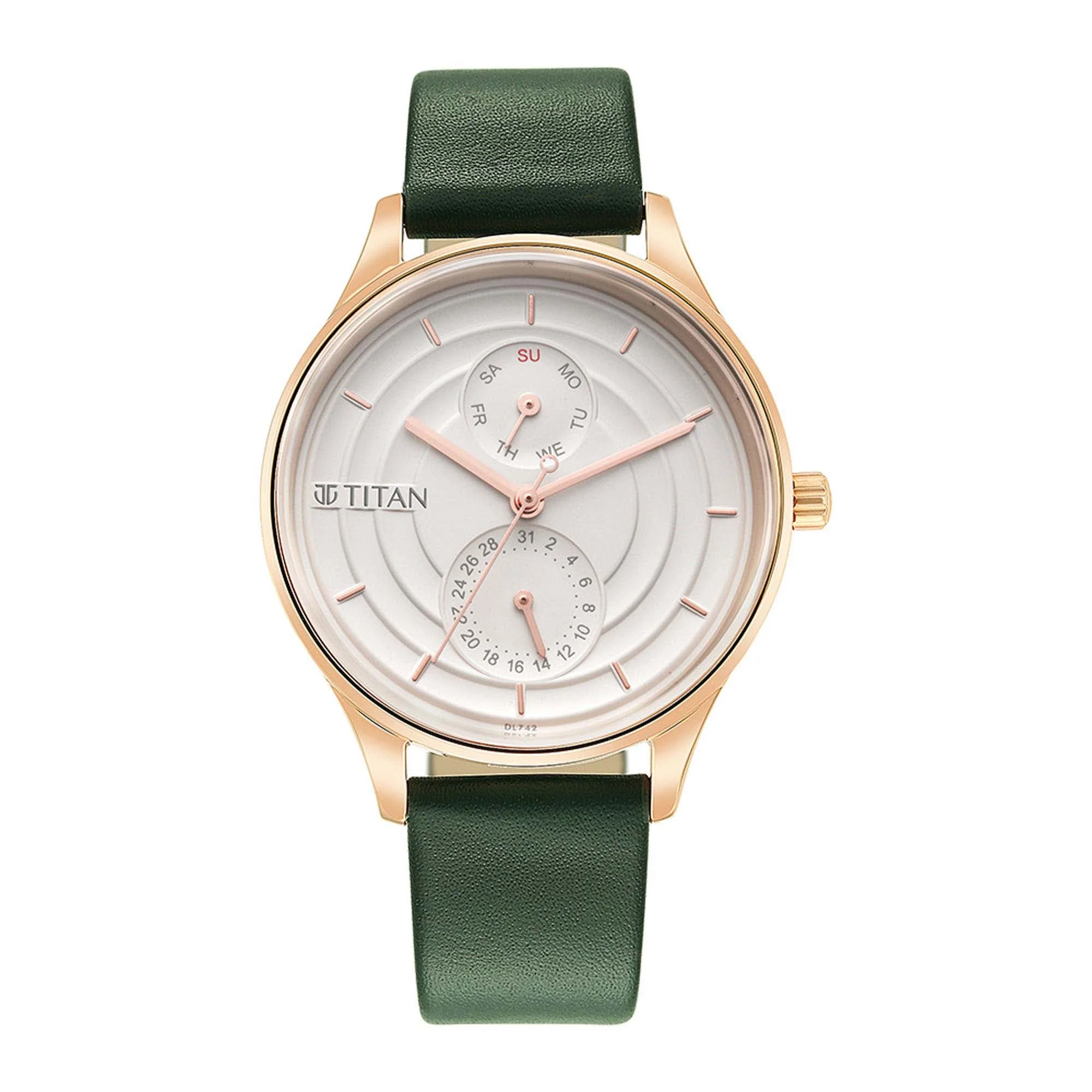 Titan Neo Workdays Silver Dial Multi Leather Strap watch for Women - Image 2
