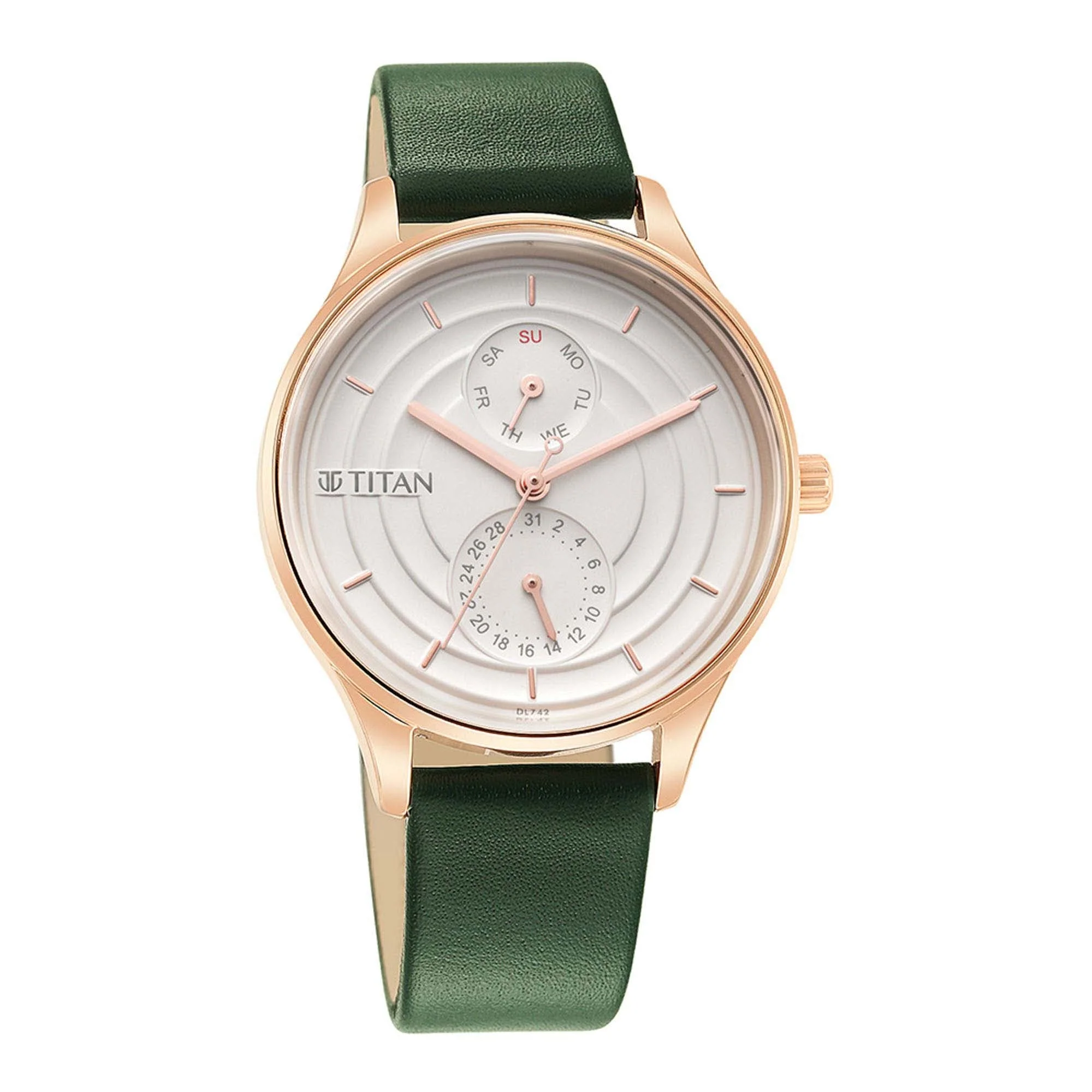 Titan Neo Workdays Silver Dial Multi Leather Strap watch for Women - Image 3
