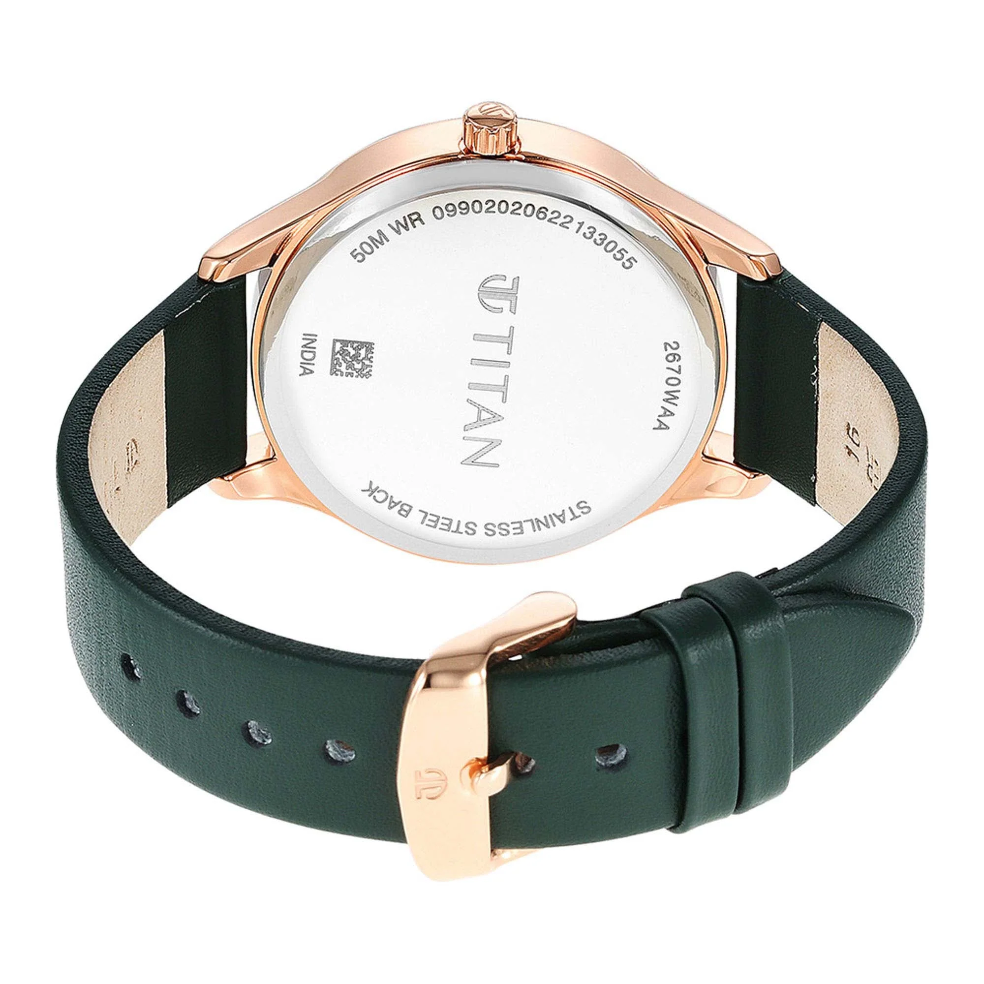 Titan Neo Workdays Silver Dial Multi Leather Strap watch for Women - Image 6