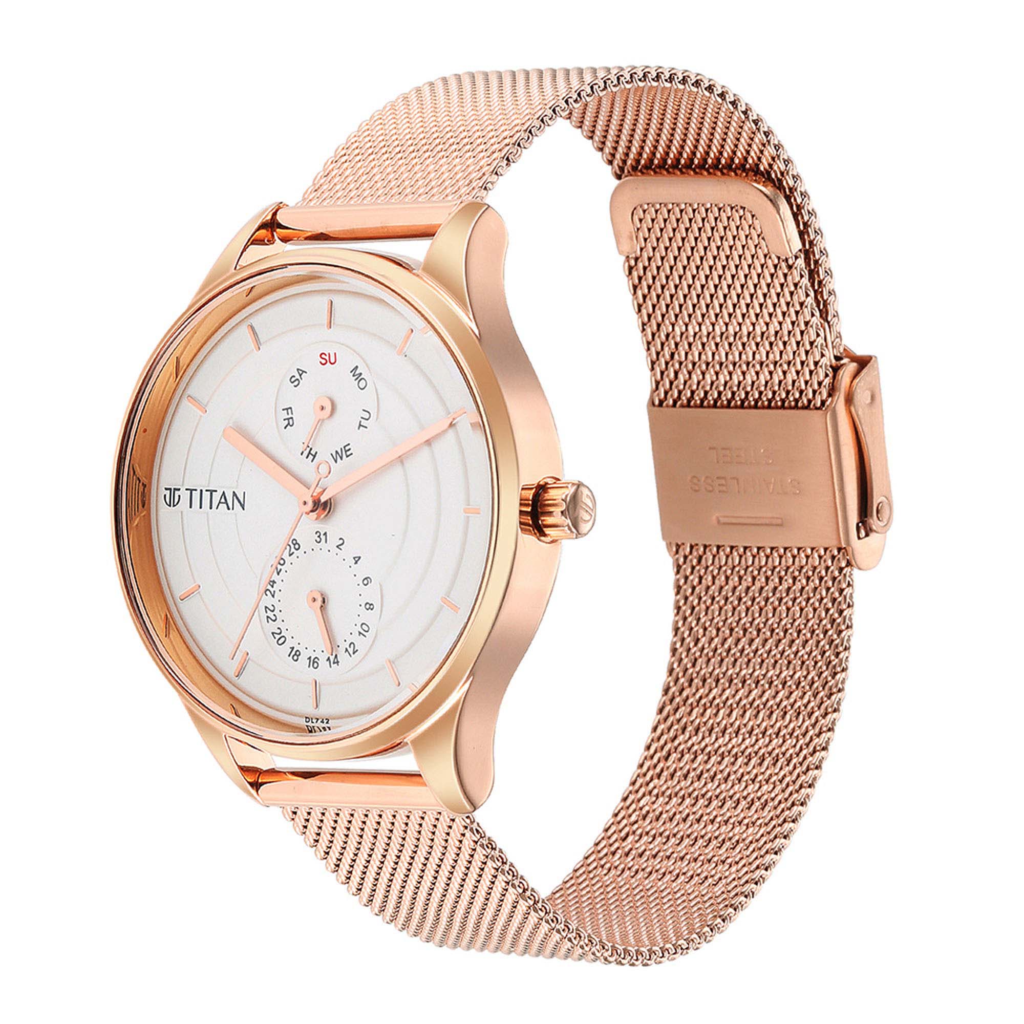 Titan Neo Workdays Silver Dial Multi Stainless Steel Strap watch for Women - Image 4