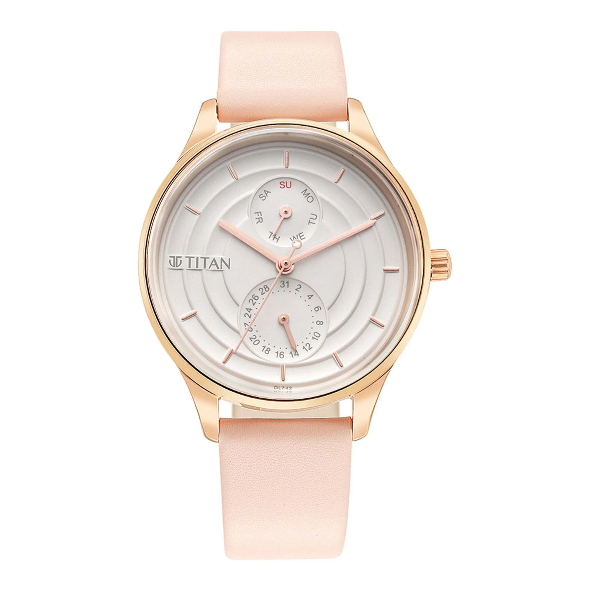 Titan Neo Workdays Silver Dial Women Watch With Leather Strap - Image 2