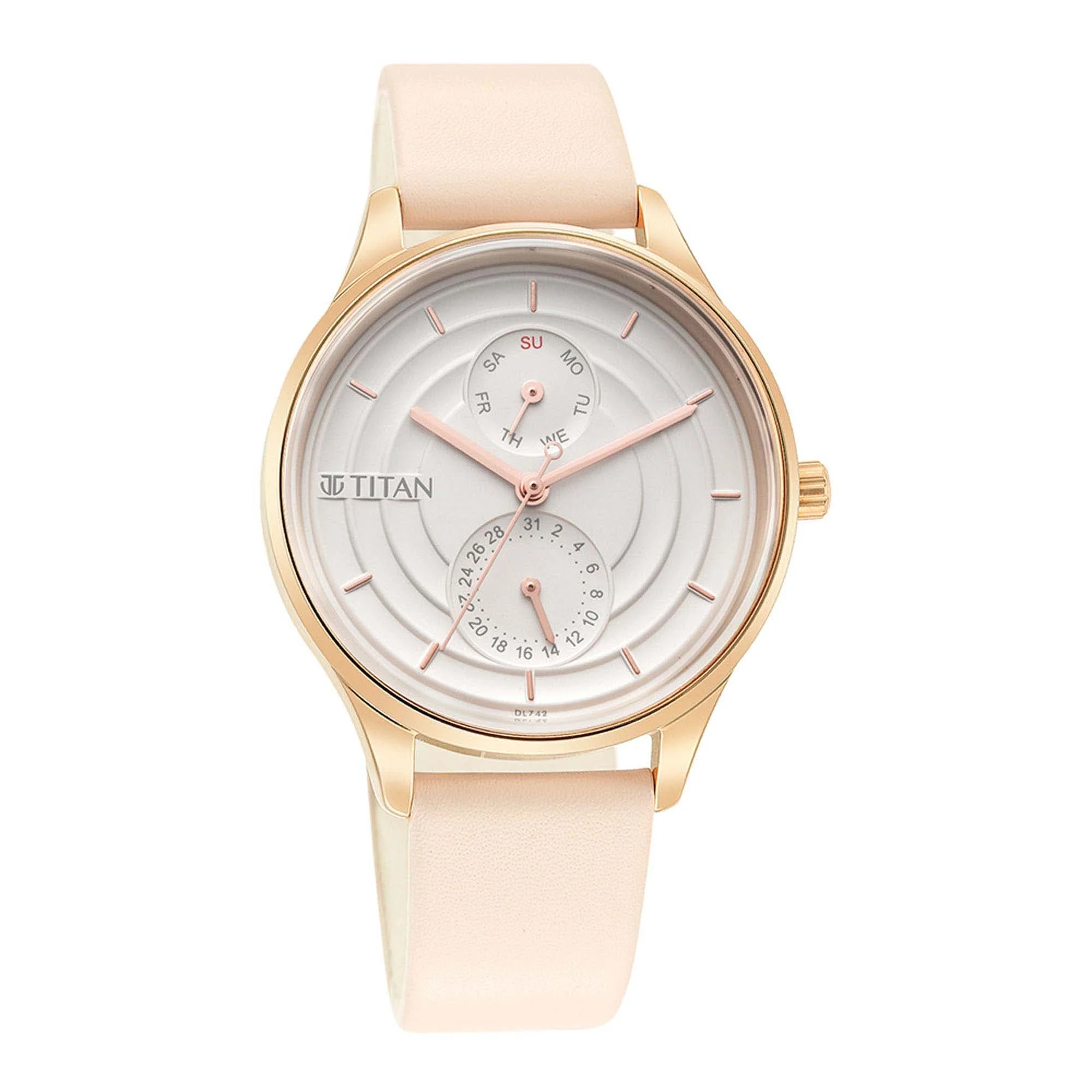 Titan Neo Workdays Silver Dial Women Watch With Leather Strap - Image 3