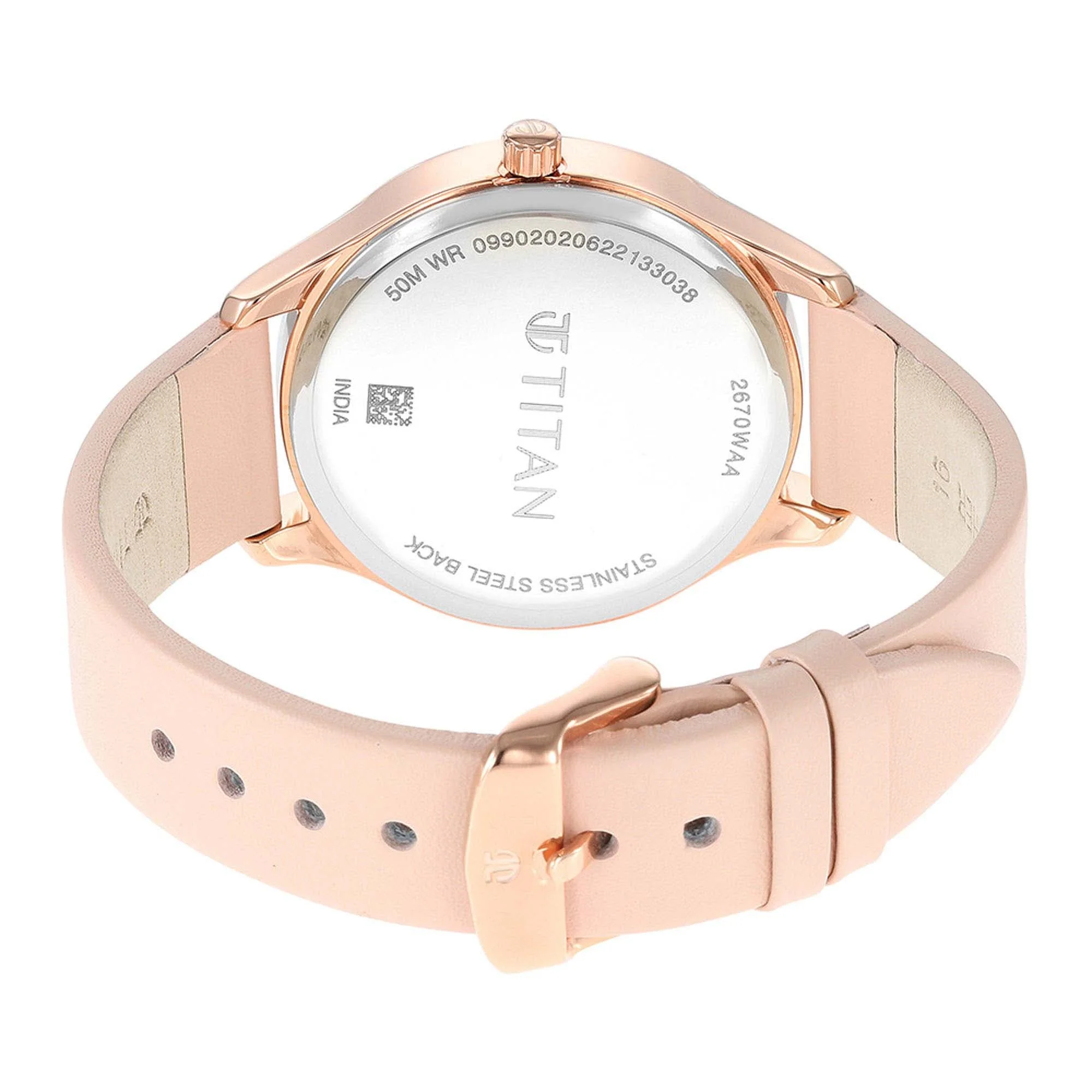 Titan Neo Workdays Silver Dial Women Watch With Leather Strap - Image 6