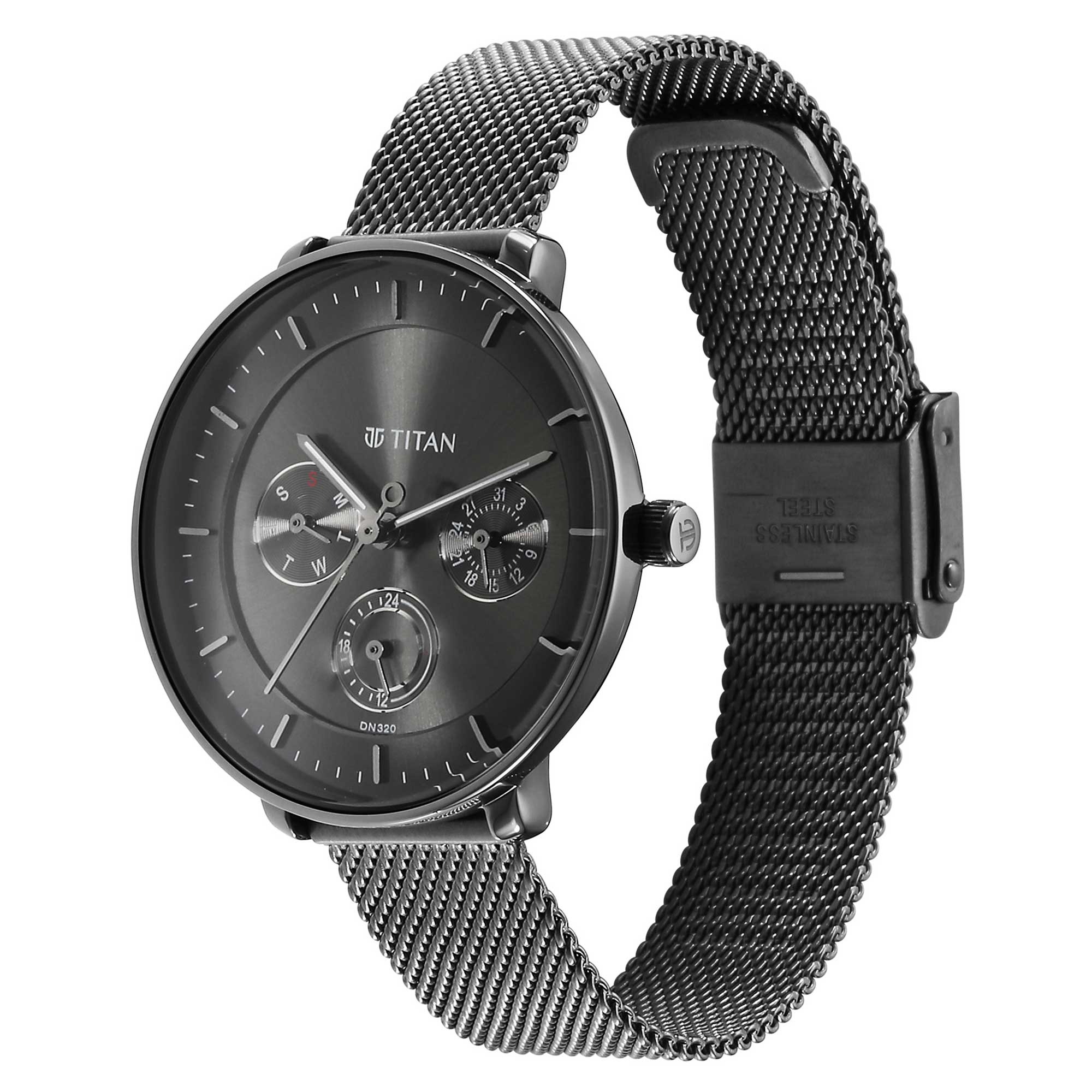 Titan Noir Anthracite Analog Stainless Steel Strap watch for Women - Image 4
