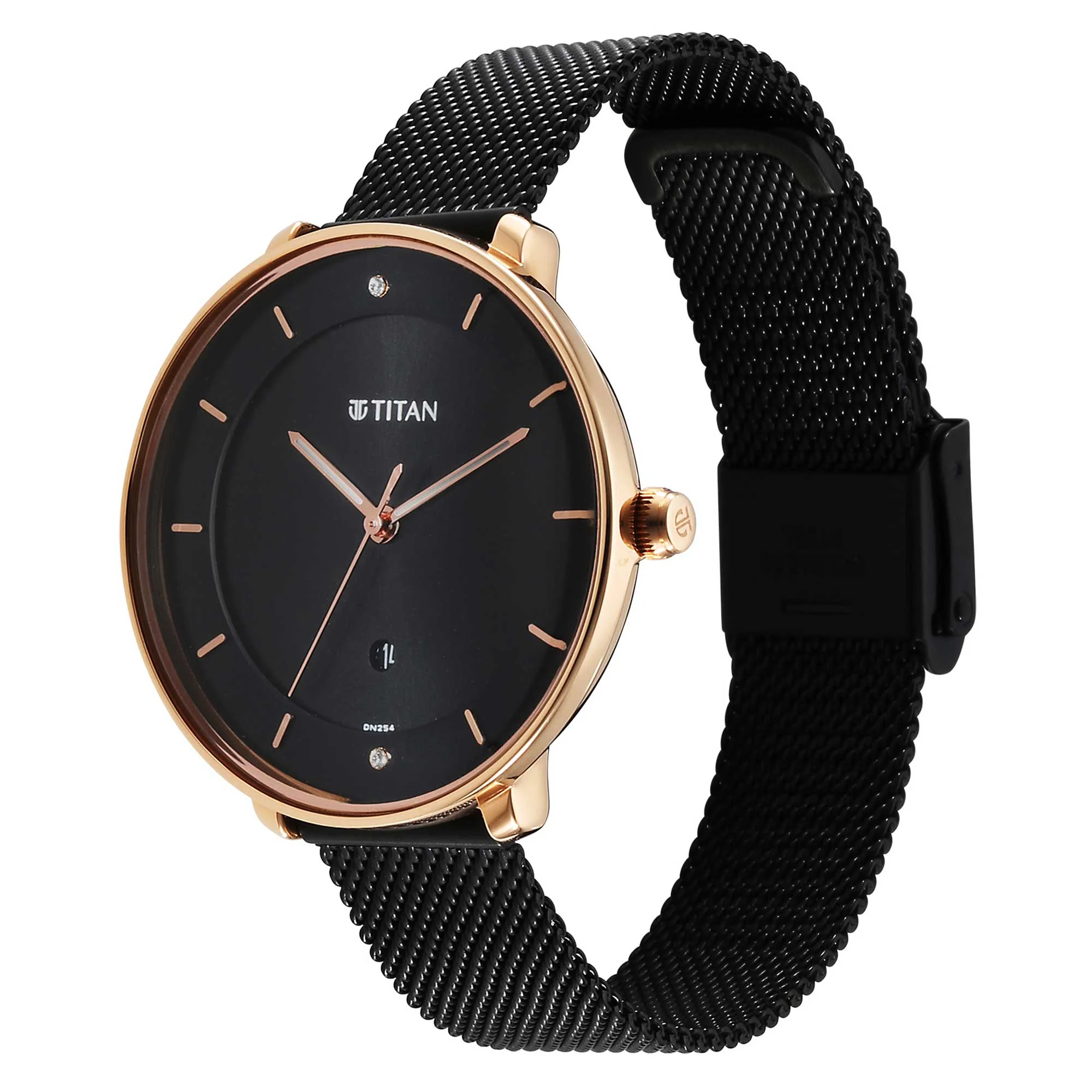 Titan Noir Black Dial Analog Stainless Steel Strap watch for Women - Image 4