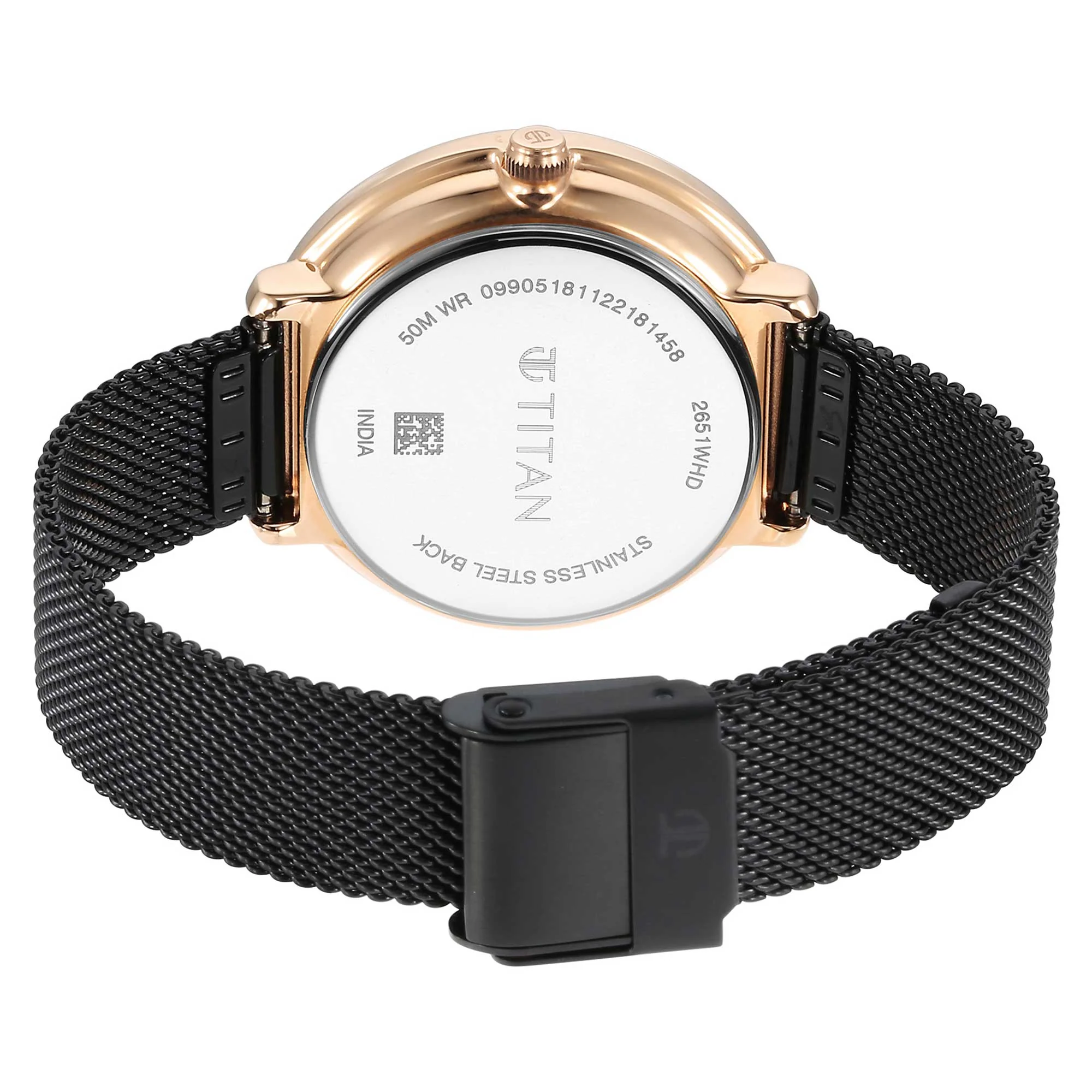 Titan Noir Black Dial Analog Stainless Steel Strap watch for Women - Image 6