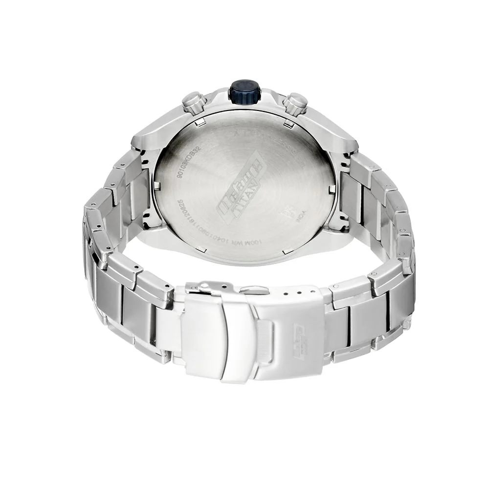 Titan Octane Blue Dial Chronograph Stainless Steel Strap watch for Men - Image 4