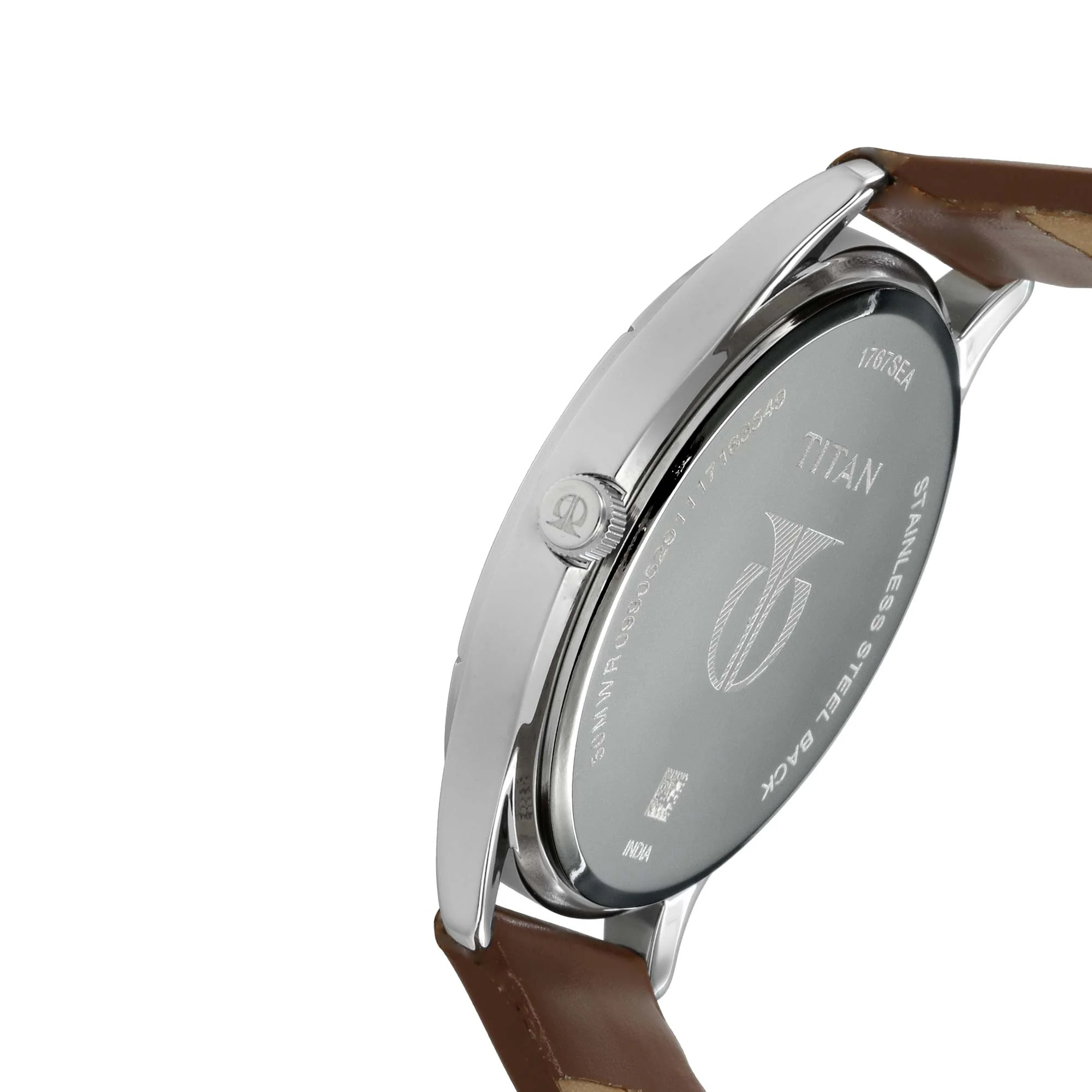 Titan On Trend White Dial Analog with Day and Date Leather Strap watch for Men - Image 3