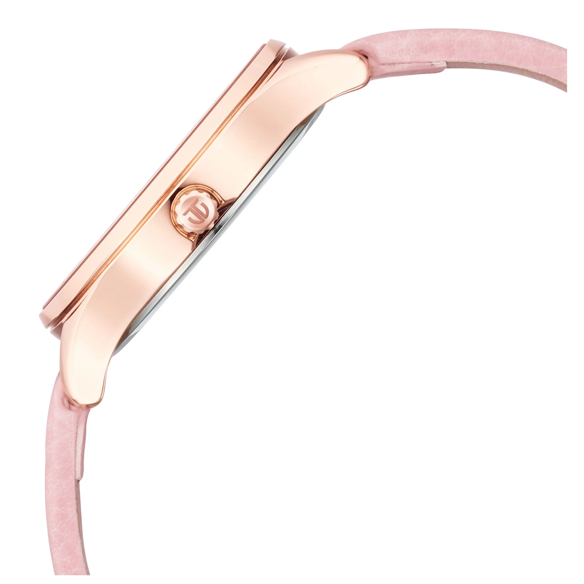 Titan Pastel Dreams Pink Mother of Pearl Dial Analog Leather Strap Watch for Women - Image 3