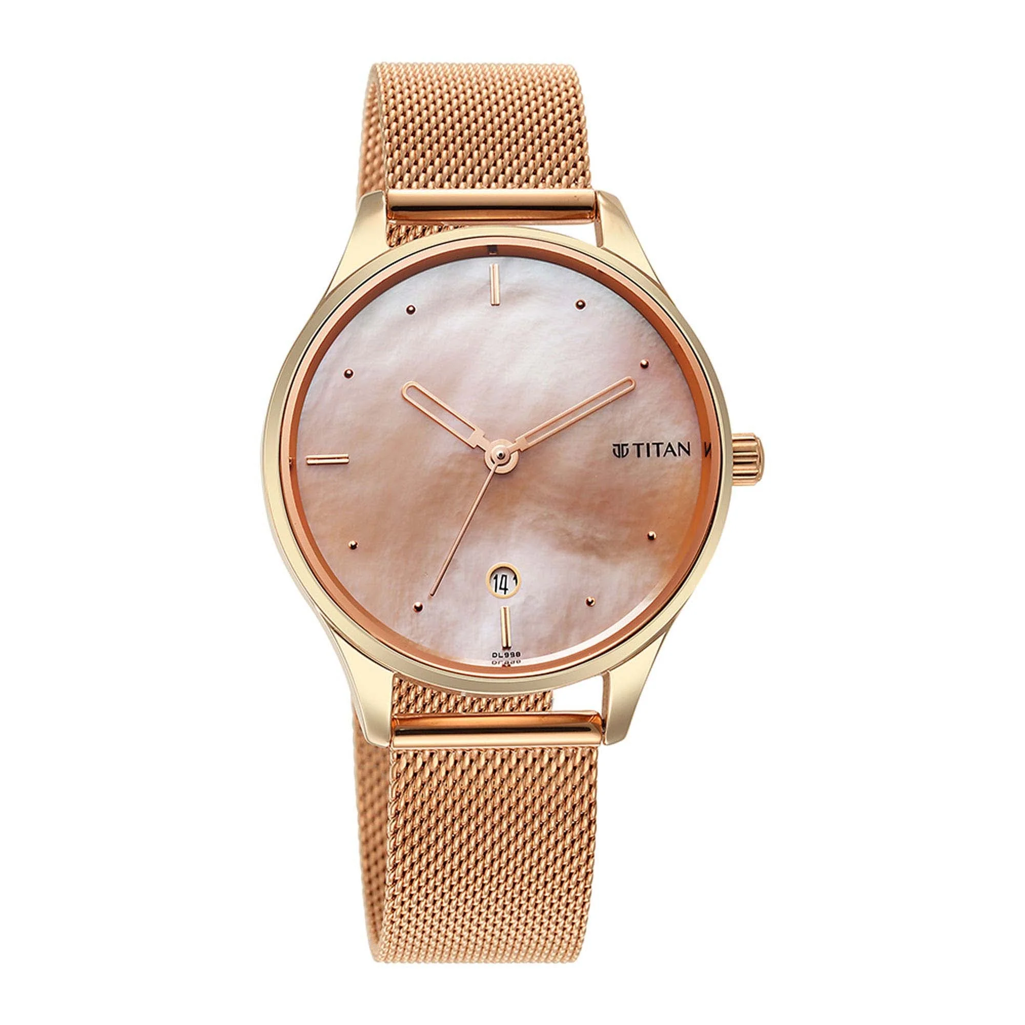 Titan Pastel Dreams Pink Mother Of Pearl Dial Analog Metal Strap watch for Women - Image 3