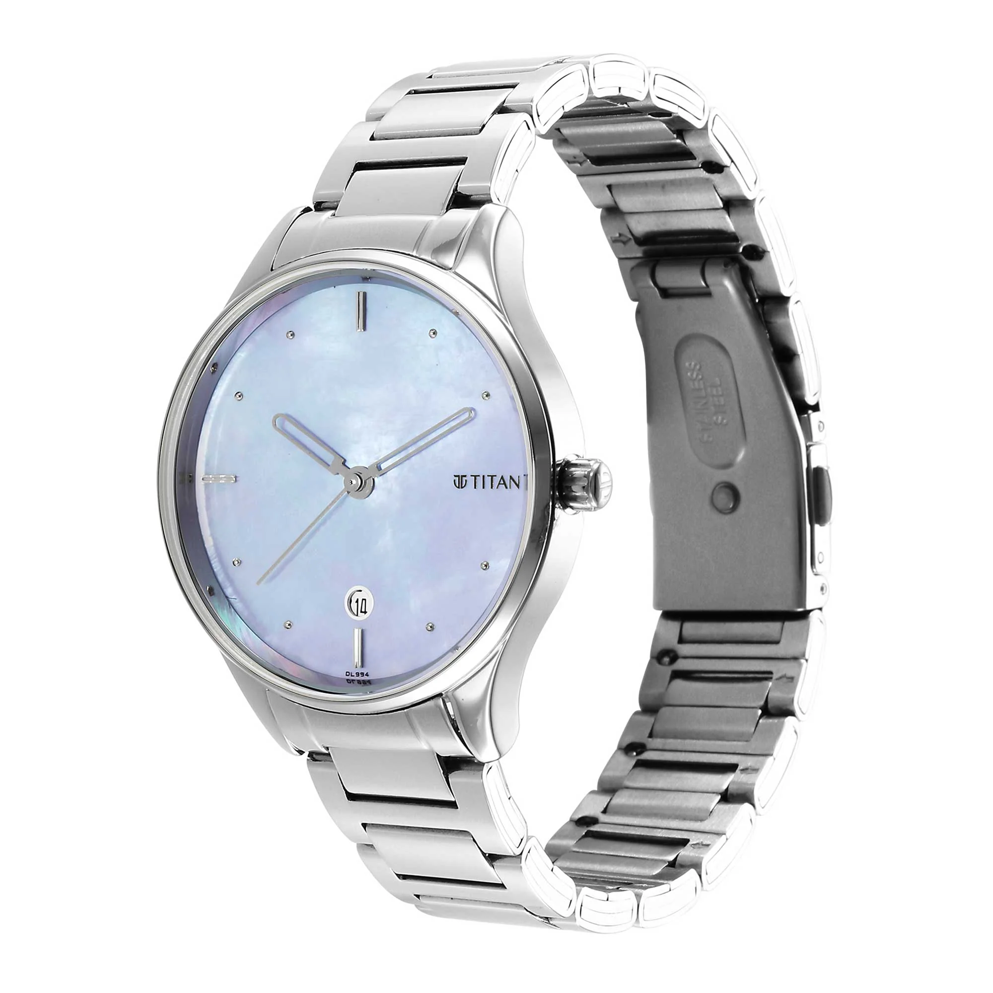 Titan Pastel Dreams Purple Mother of Pearl Dial Analog Metal Strap Watch for Women - Image 3