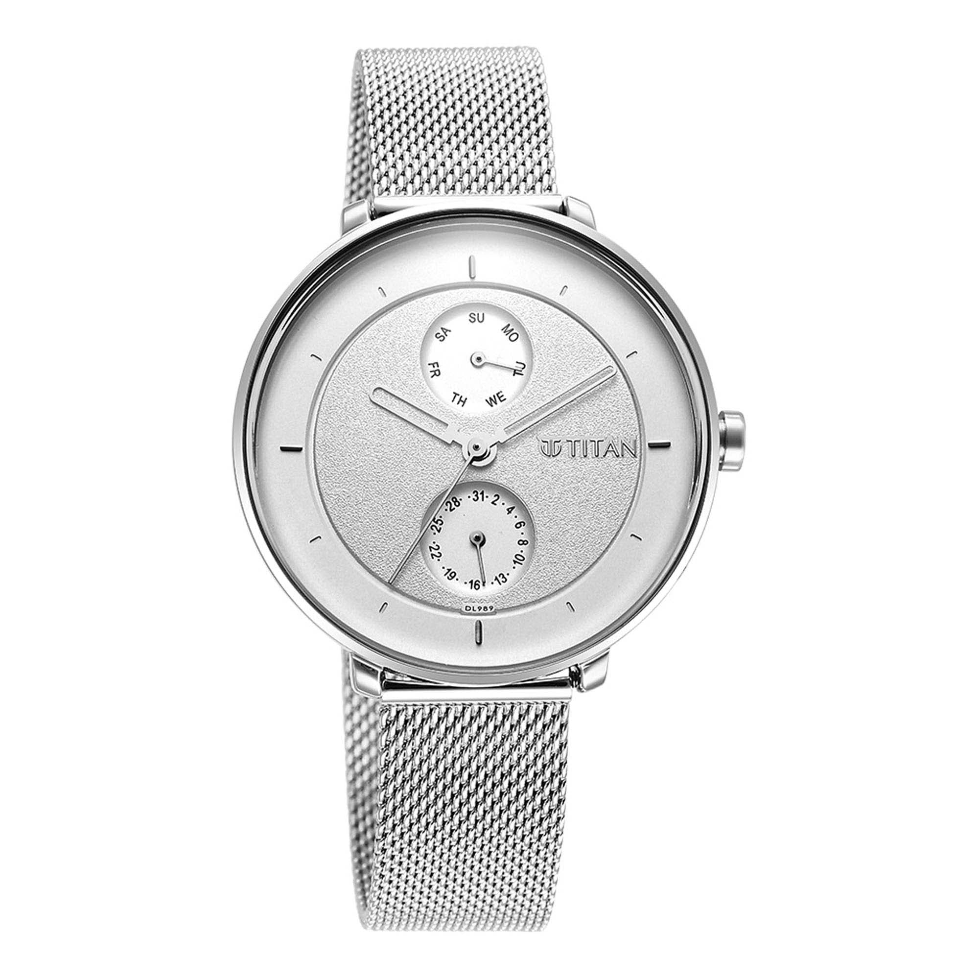 Titan Pastel Dreams White Dial Analog Metal Strap watch for Women - Image 4