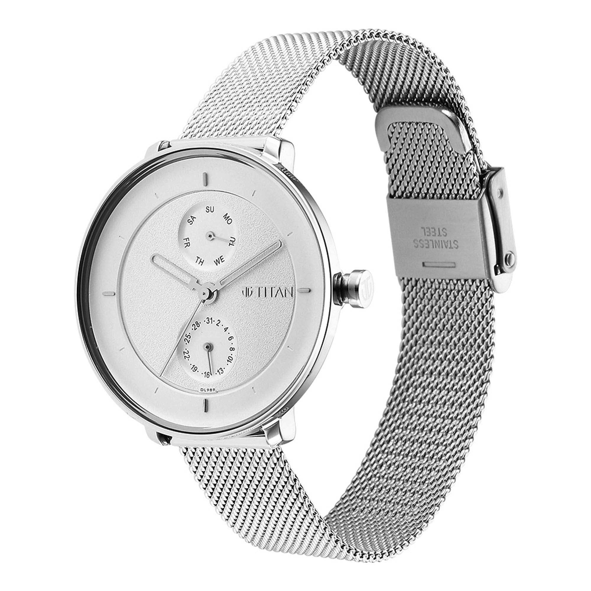 Titan Pastel Dreams White Dial Analog Metal Strap watch for Women - Image 5