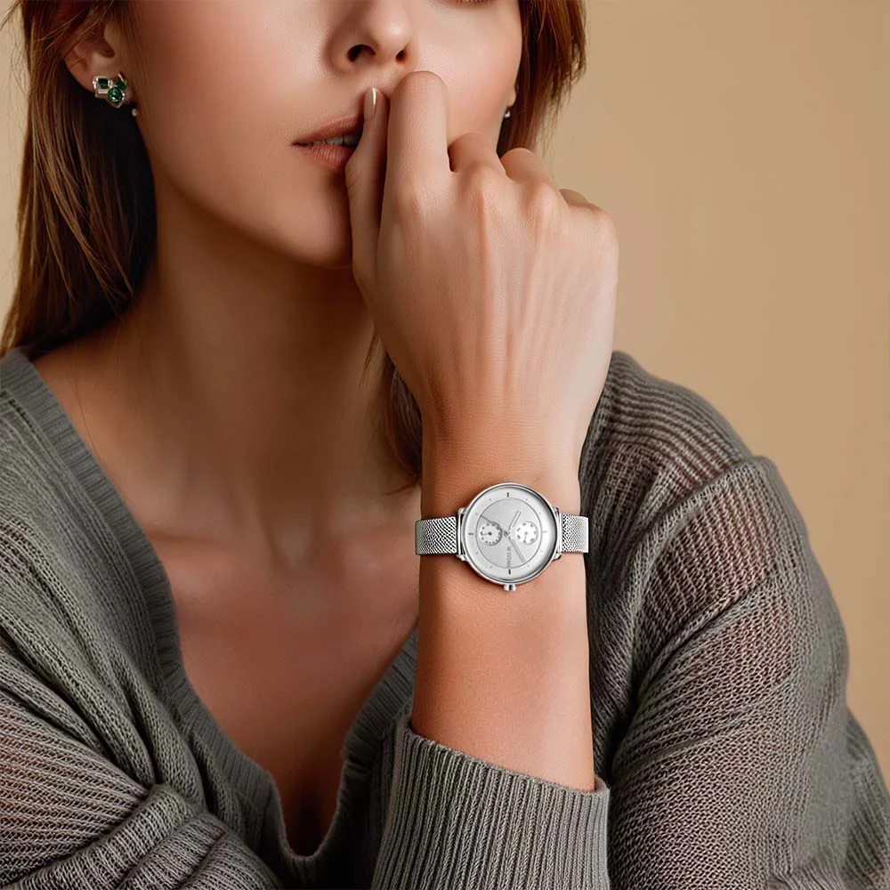Titan Pastel Dreams White Dial Analog Metal Strap watch for Women - Image 8