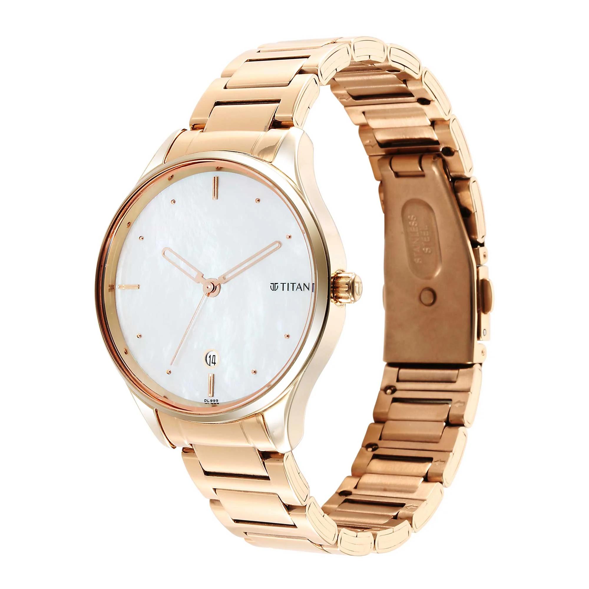 Titan Pastel Dreams White Mother Of Pearl Dial Analog Metal Strap watch for Women - Image 4