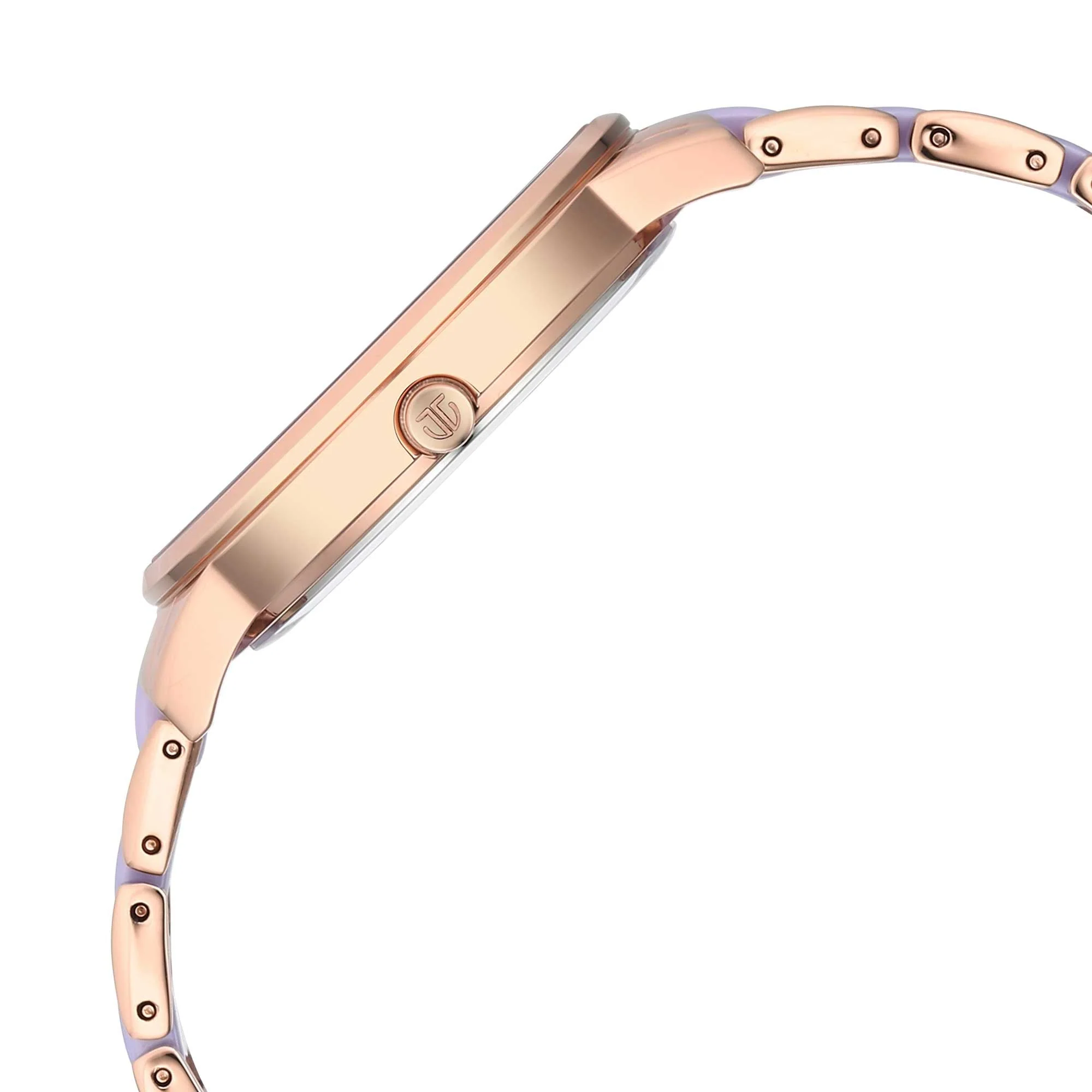 Titan Purple Ceramics Pink Dial Analog Steel and Ceramic Strap Watch for Women - Image 5