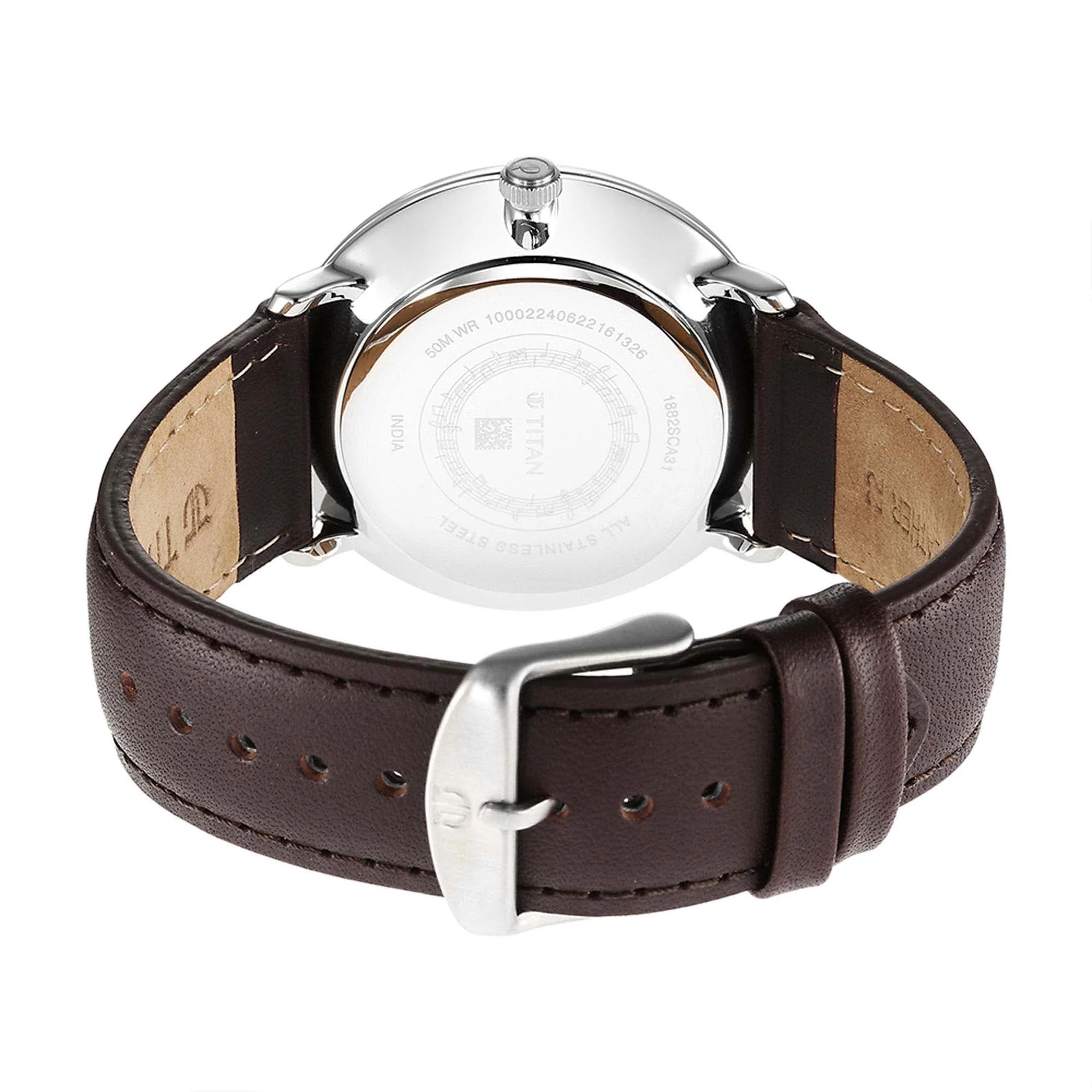 Titan Quartet Black Dial Multi Leather Strap watch for Men - Image 6