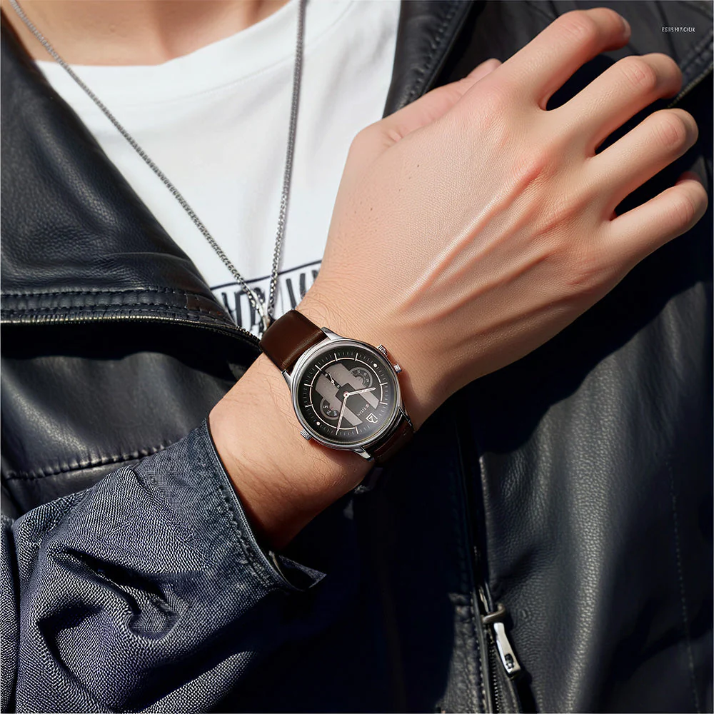 Titan Quartet Black Dial Multi Leather Strap watch for Men - Image 7